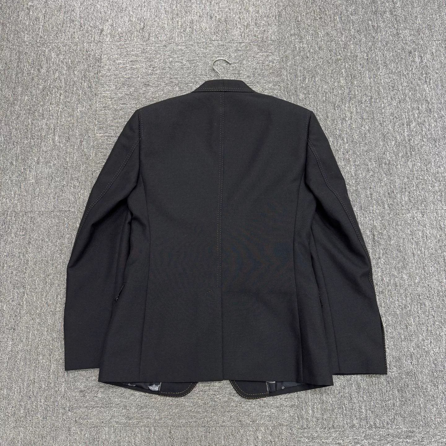 Dolce & Gabbana black embroidered wool suit jacket Size US L / EU 52-54 / 3 - 2 Thumbnail