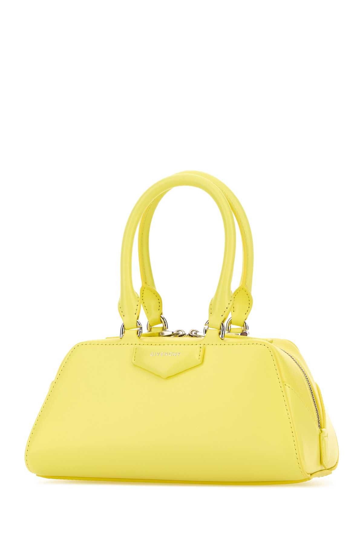 Givenchy Yellow Leather Mini Antigona East-West Handbag Size ONE SIZE - 2 Thumbnail