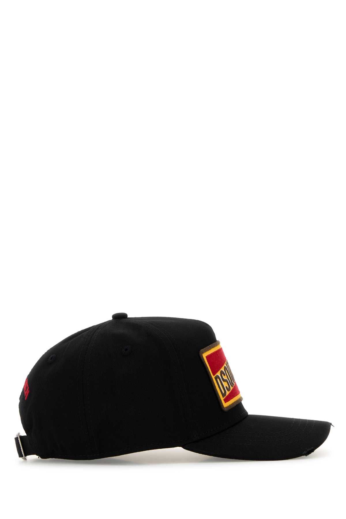 Dsquared2 Black Cotton Baseball Cap Size ONE SIZE - 2 Thumbnail