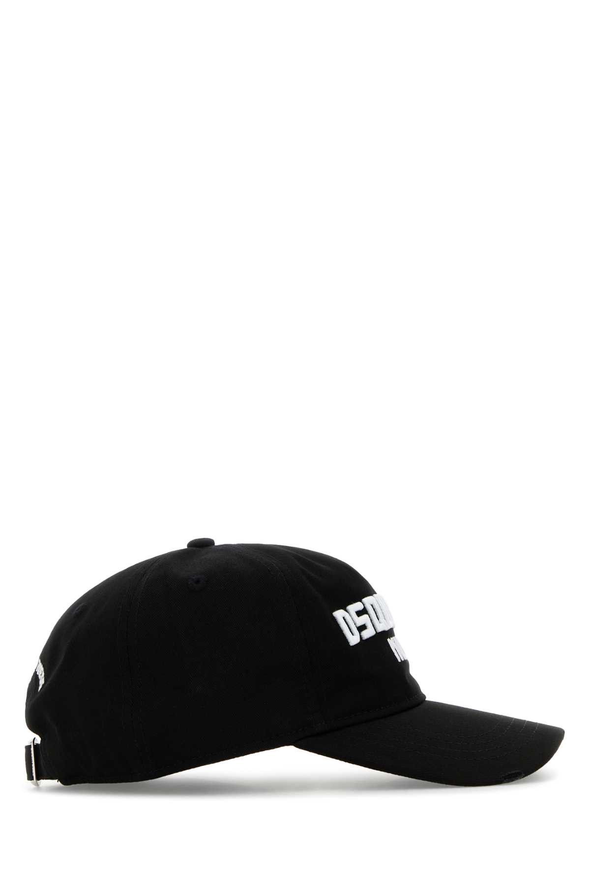 Dsquared2 Black Cotton Baseball Cap Size ONE SIZE - 2 Thumbnail