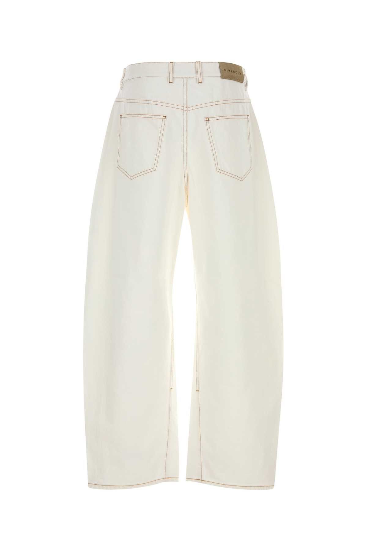 Givenchy White Denim Wide-Leg Jeans Size US 32 / EU 48 - 2 Thumbnail