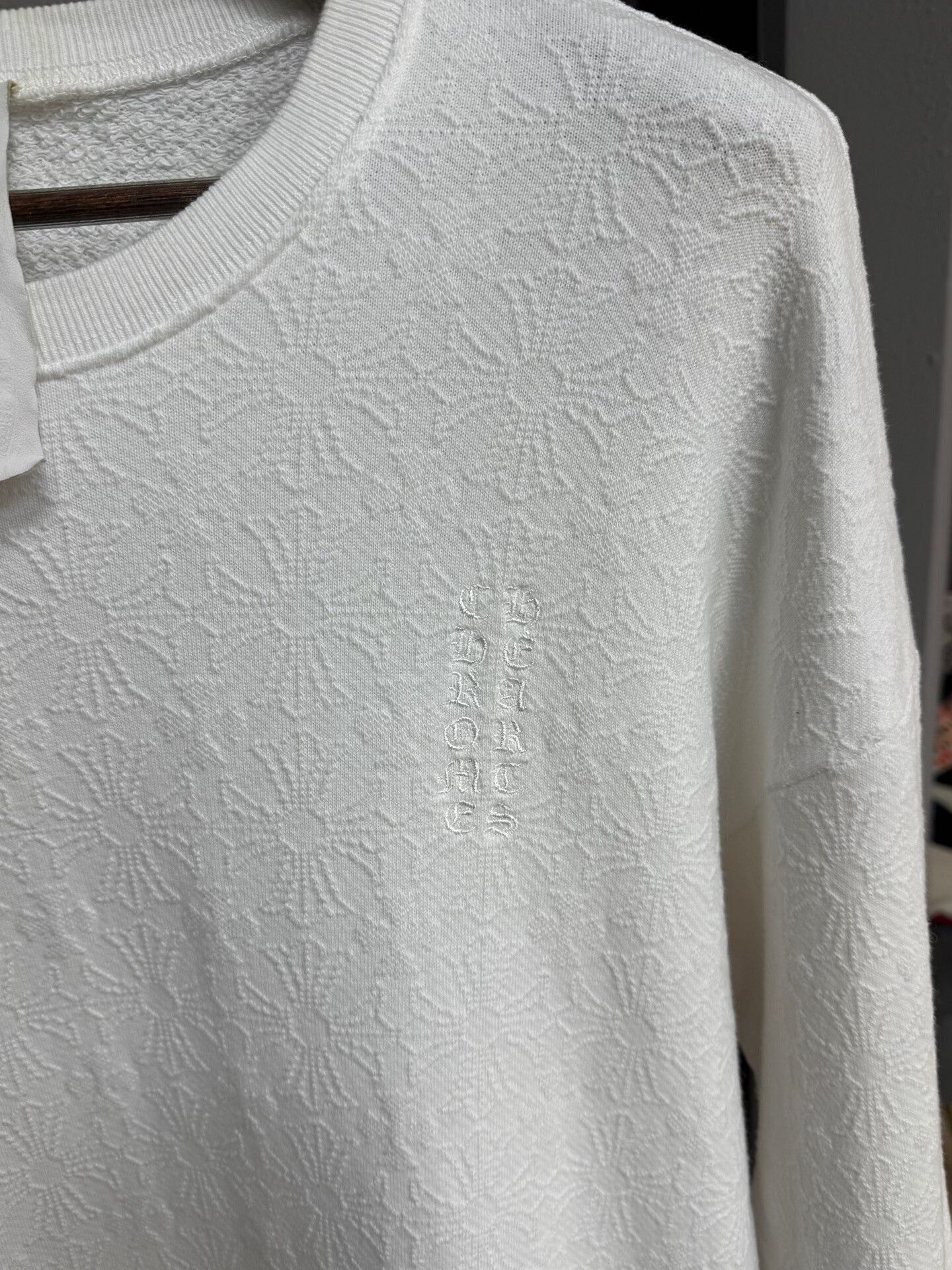 Chrome Hearts chrome hearts white patterned sweatshirt Size US S / EU 44-46 / 1 - 4 Thumbnail