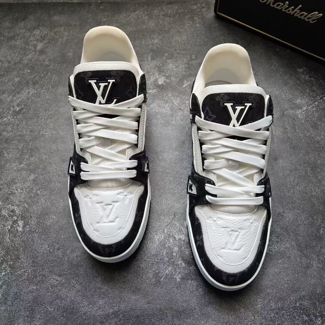 Louis Vuitton louis vuitton lv trainer black white sneakers Size US 7.5 / EU 40-41 - 2 Thumbnail