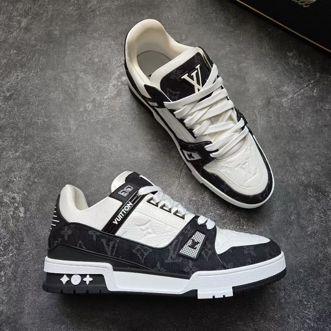 Louis Vuitton louis vuitton lv trainer black white sneakers Size US 7.5 / EU 40-41 - 6 Thumbnail