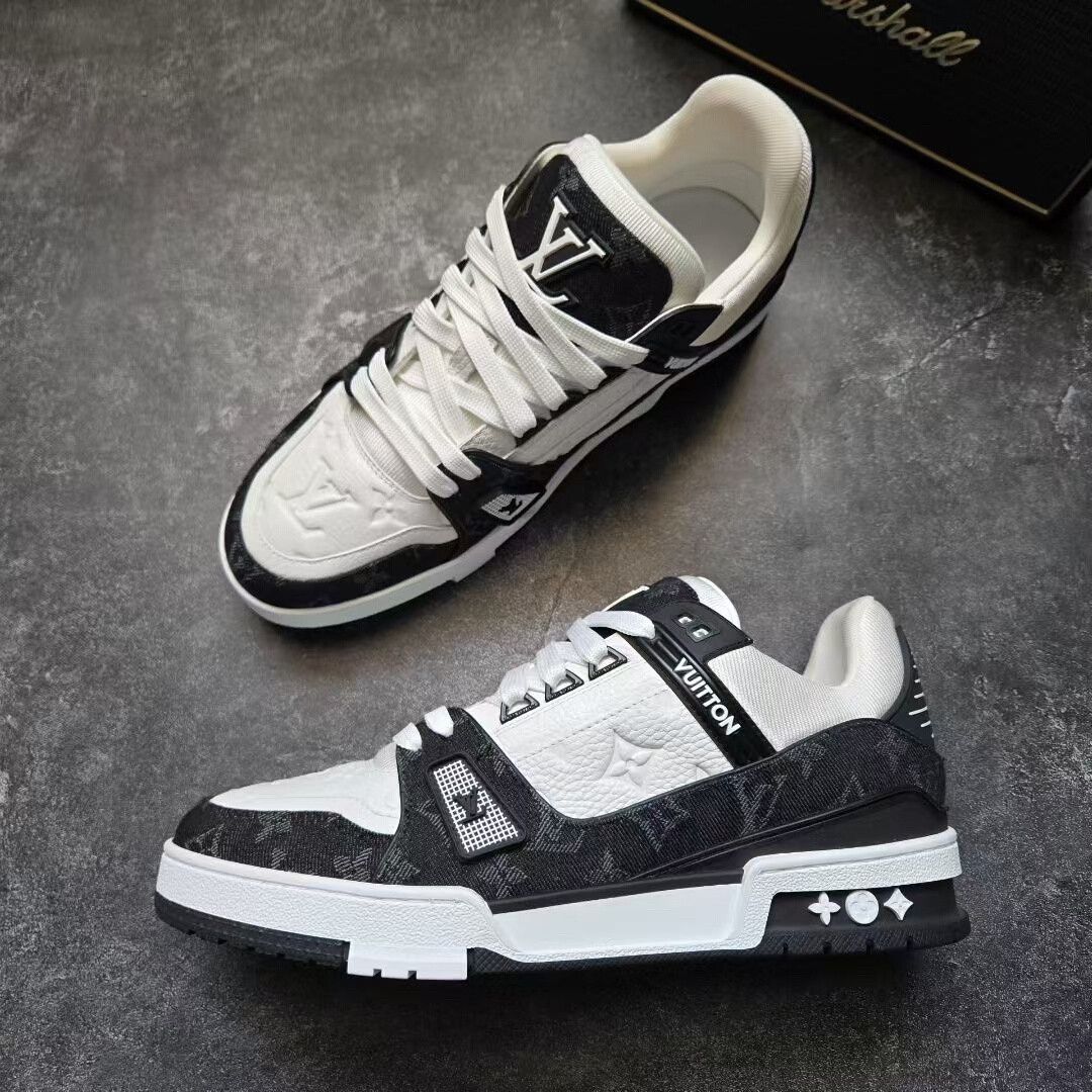 Louis Vuitton louis vuitton lv trainer black white sneakers Size US 7.5 / EU 40-41 - 4 Thumbnail