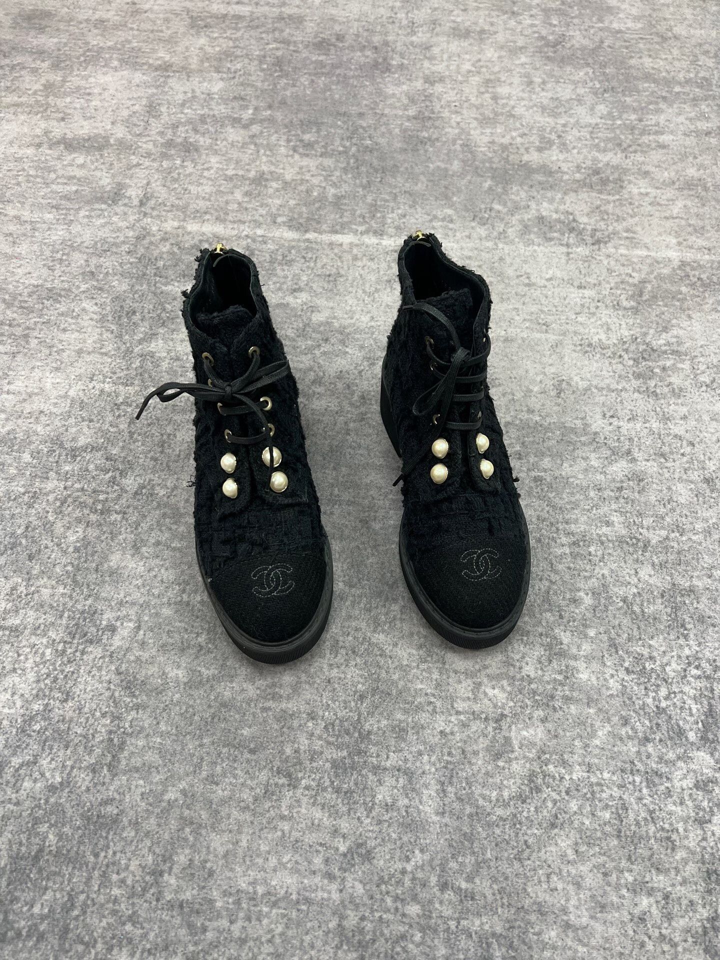 Chanel Chanel Pearl Wool Short Boots Size US 5 / IT 35 - 2 Thumbnail