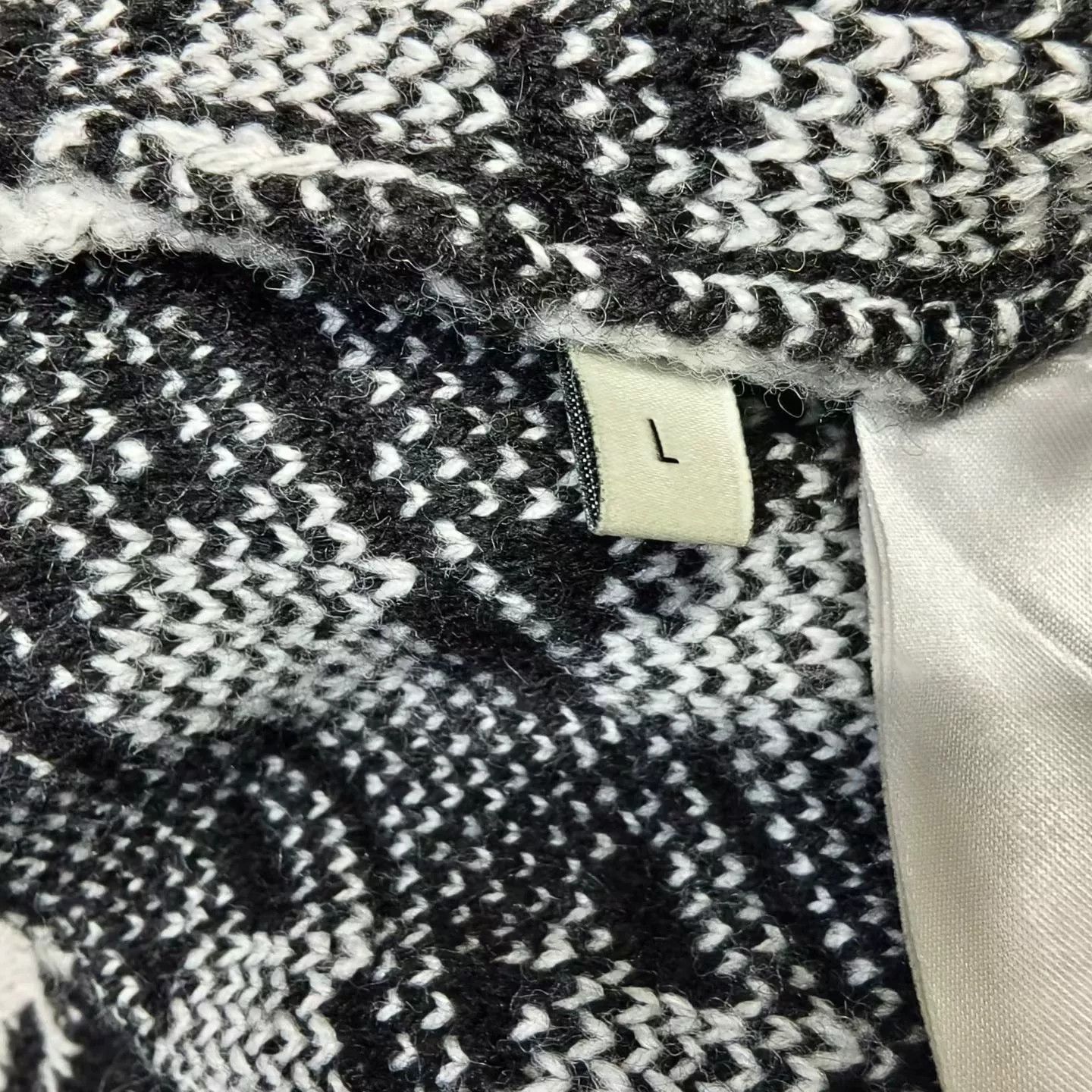 Gucci gucci black and white houndstooth knit jacket Size L / US 10 / IT 46 - 6 Thumbnail