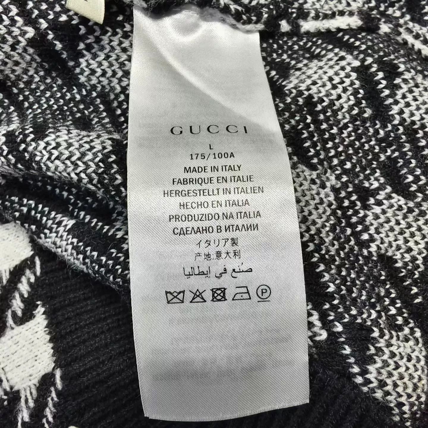 Gucci gucci black and white houndstooth knit jacket Size L / US 10 / IT 46 - 5 Thumbnail