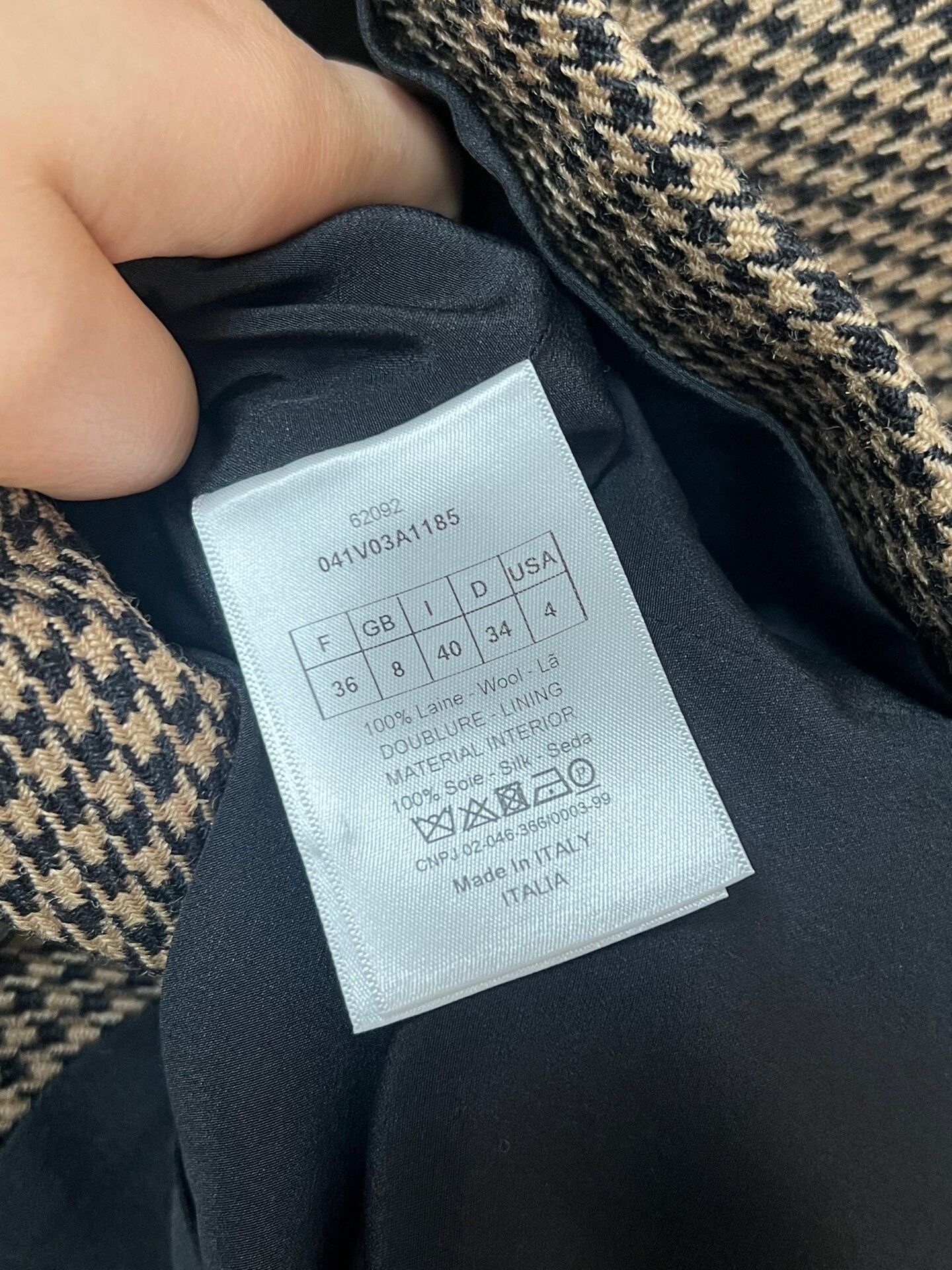 Dior Dior Houndstooth Double-Breasted Blazer Size S / US 4 / IT 40 - 4 Thumbnail
