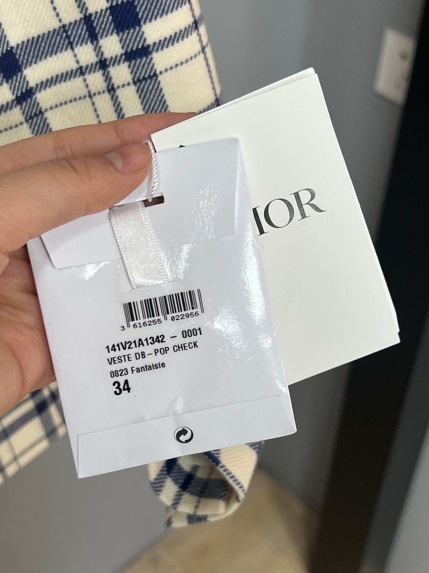 Dior Dior Blue and White Checkered Blazer Size XS / US 0-2 / IT 36-38 - 5 Thumbnail