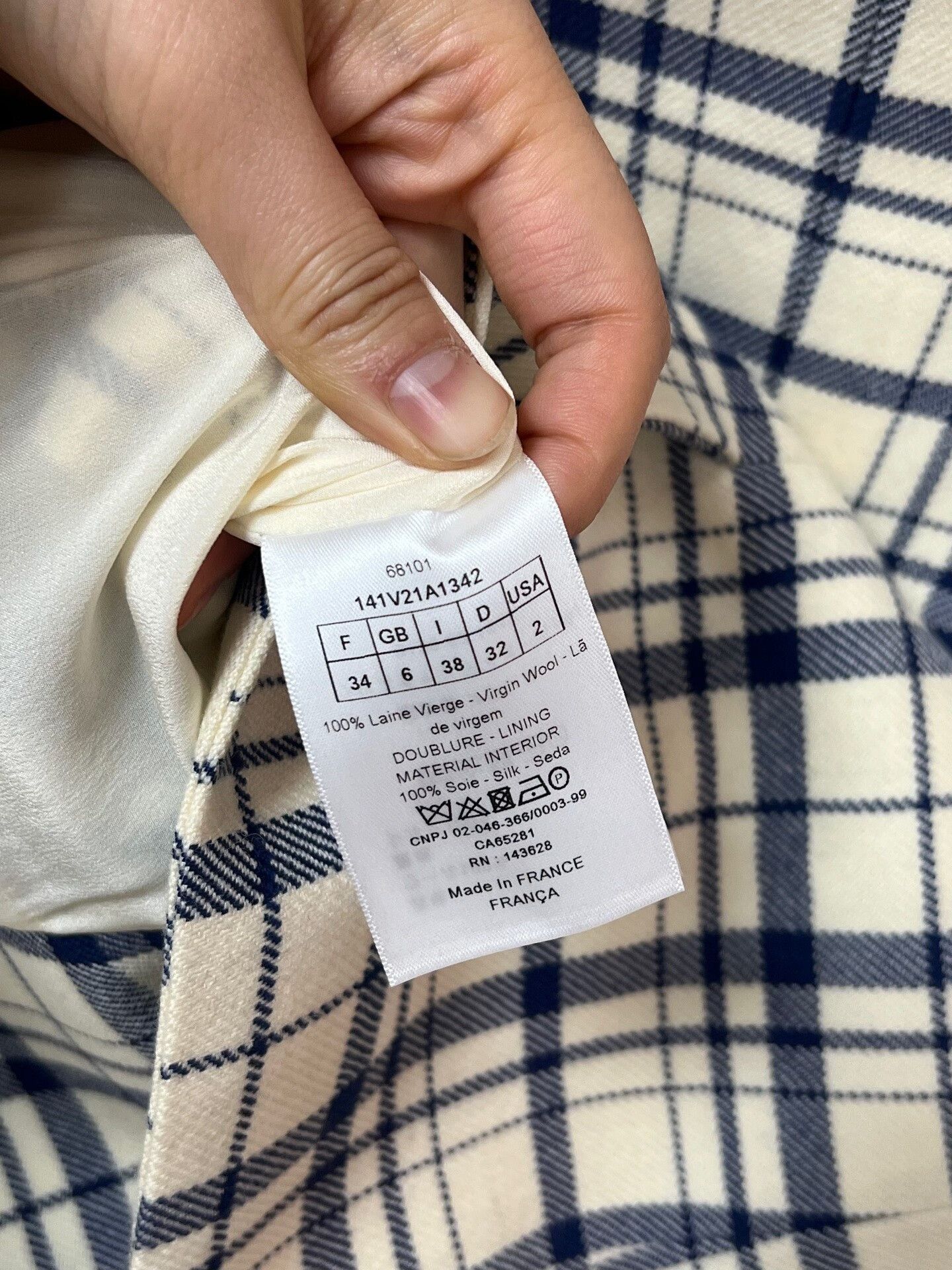 Dior Dior Blue and White Checkered Blazer Size XS / US 0-2 / IT 36-38 - 6 Thumbnail