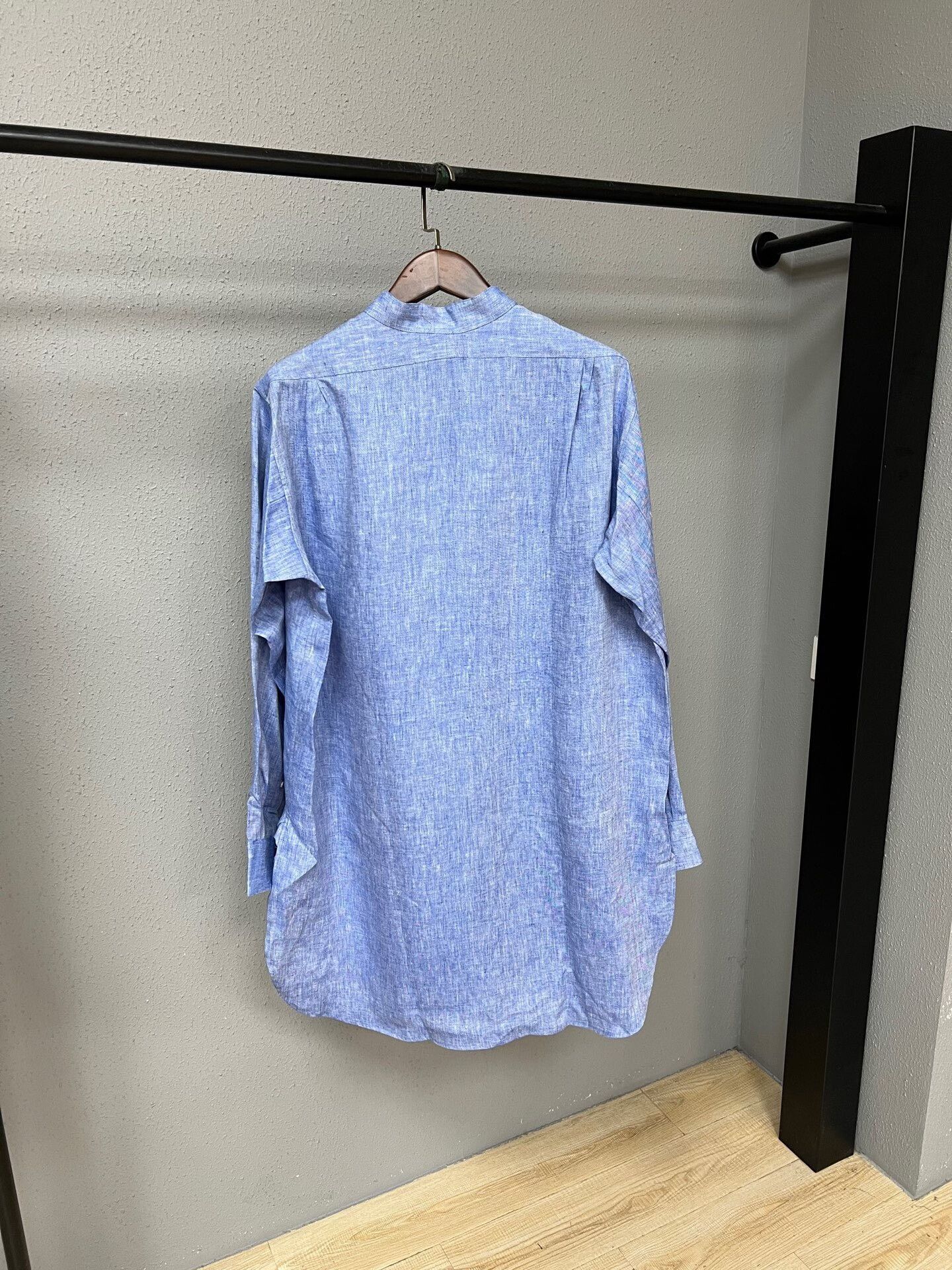 Loewe long linen shirt by Loewe in blue Size L / US 10 / IT 46 - 2 Thumbnail