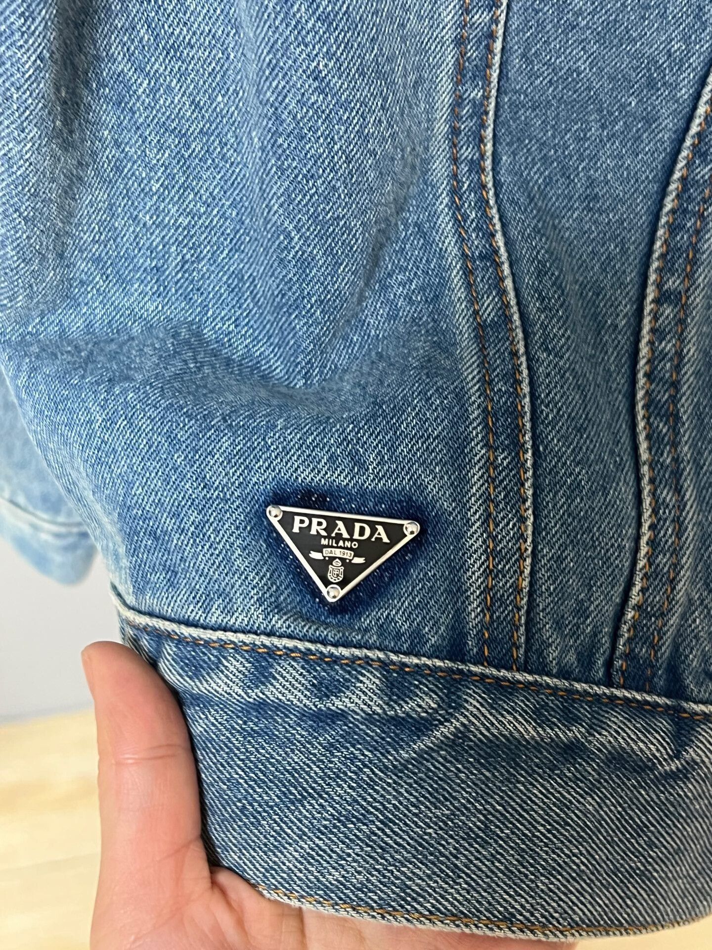 Prada prada denim jacket with triangle logo Size US XL / EU 56 / 4 - 3 Thumbnail