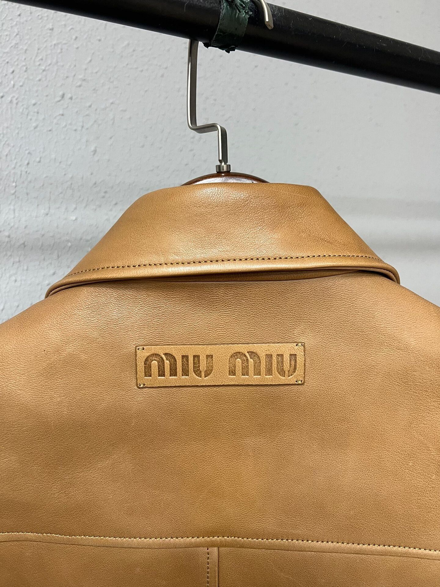 Miu Miu Miu Miu Brown Lambskin Logo Vest Size M / US 6-8 / IT 42-44 - 5 Thumbnail
