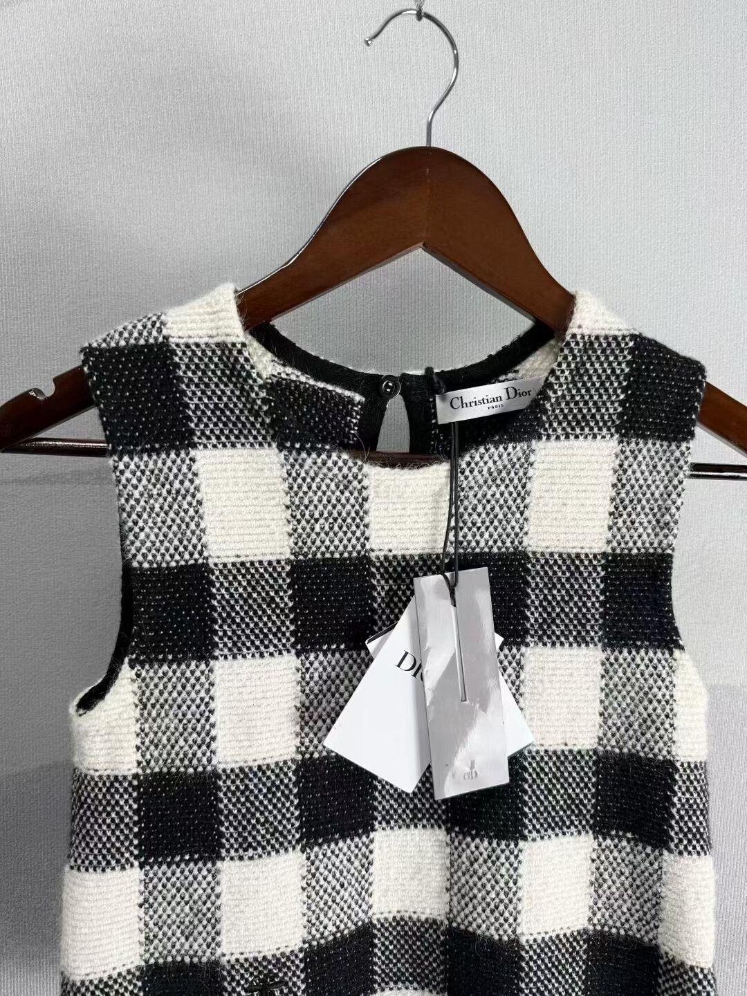 Dior Dior Black and White Check Wool Sweater Vest Size XS / US 0-2 / IT 36-38 - 3 Thumbnail