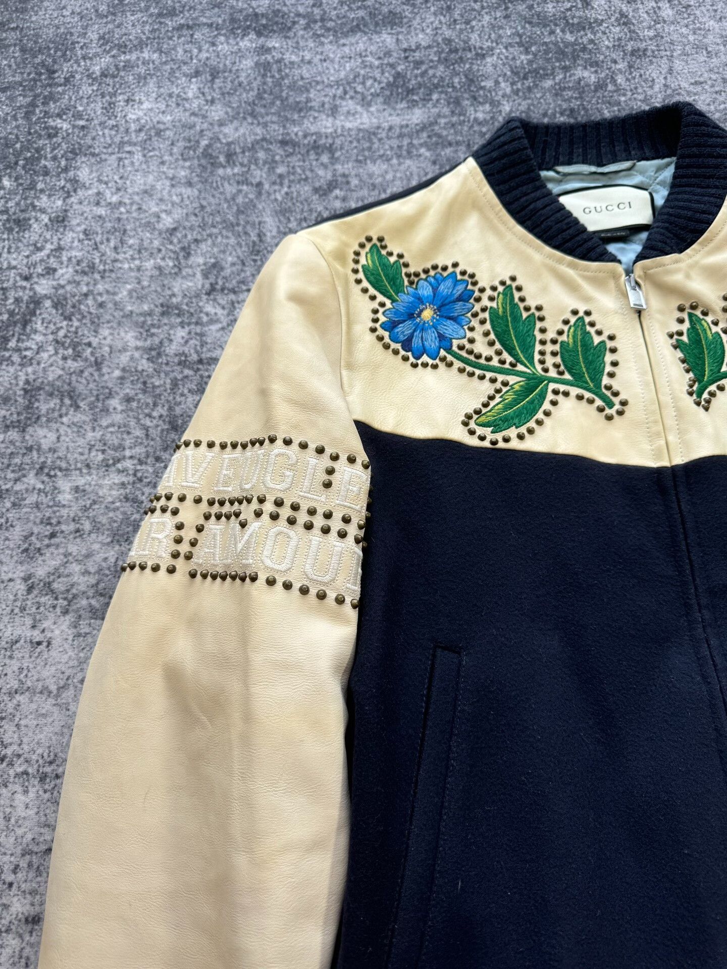 Gucci Gucci Floral Studded Embroidered Wool Jacket Size US L / EU 52-54 / 3 - 3 Thumbnail