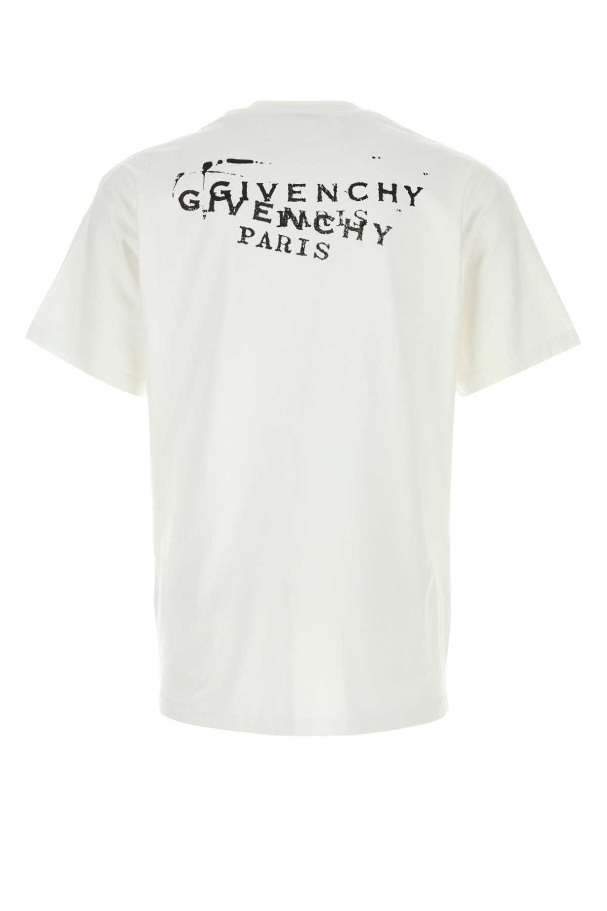 Givenchy White Cotton T-Shirt Size US M / EU 48-50 / 2 - 2 Thumbnail