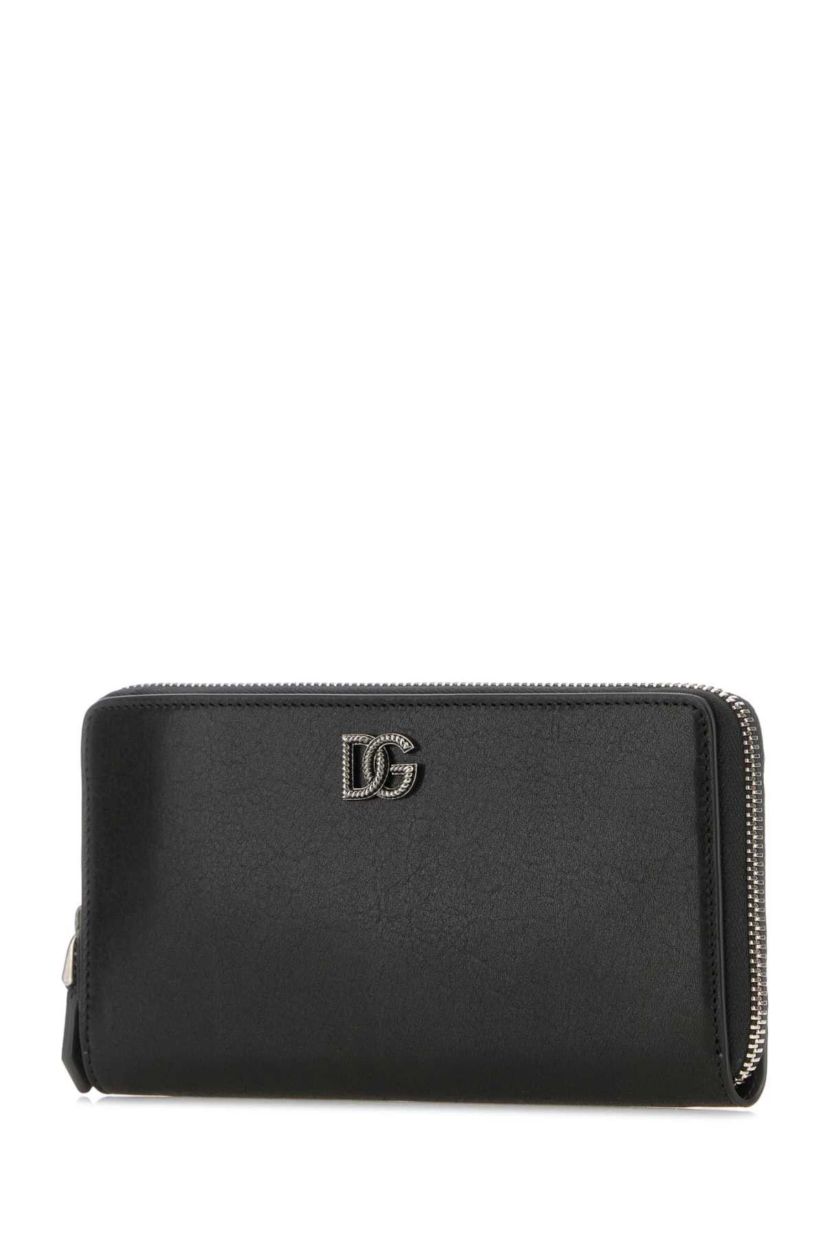 Dolce & Gabbana Black Leather Wallet Size ONE SIZE - 2 Thumbnail