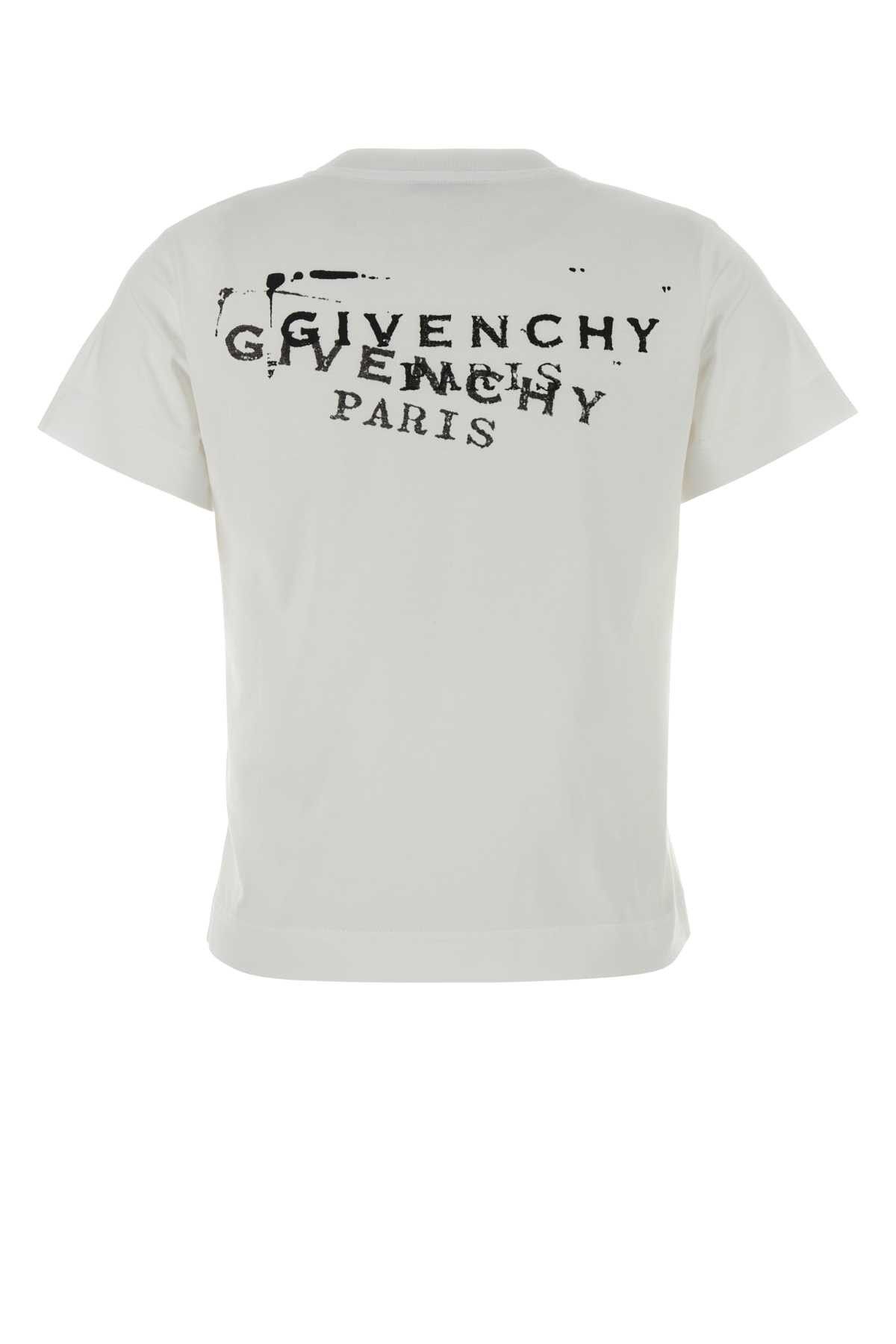 Givenchy White Cotton T-Shirt Size XS / US 0-2 / IT 36-38 - 2 Thumbnail