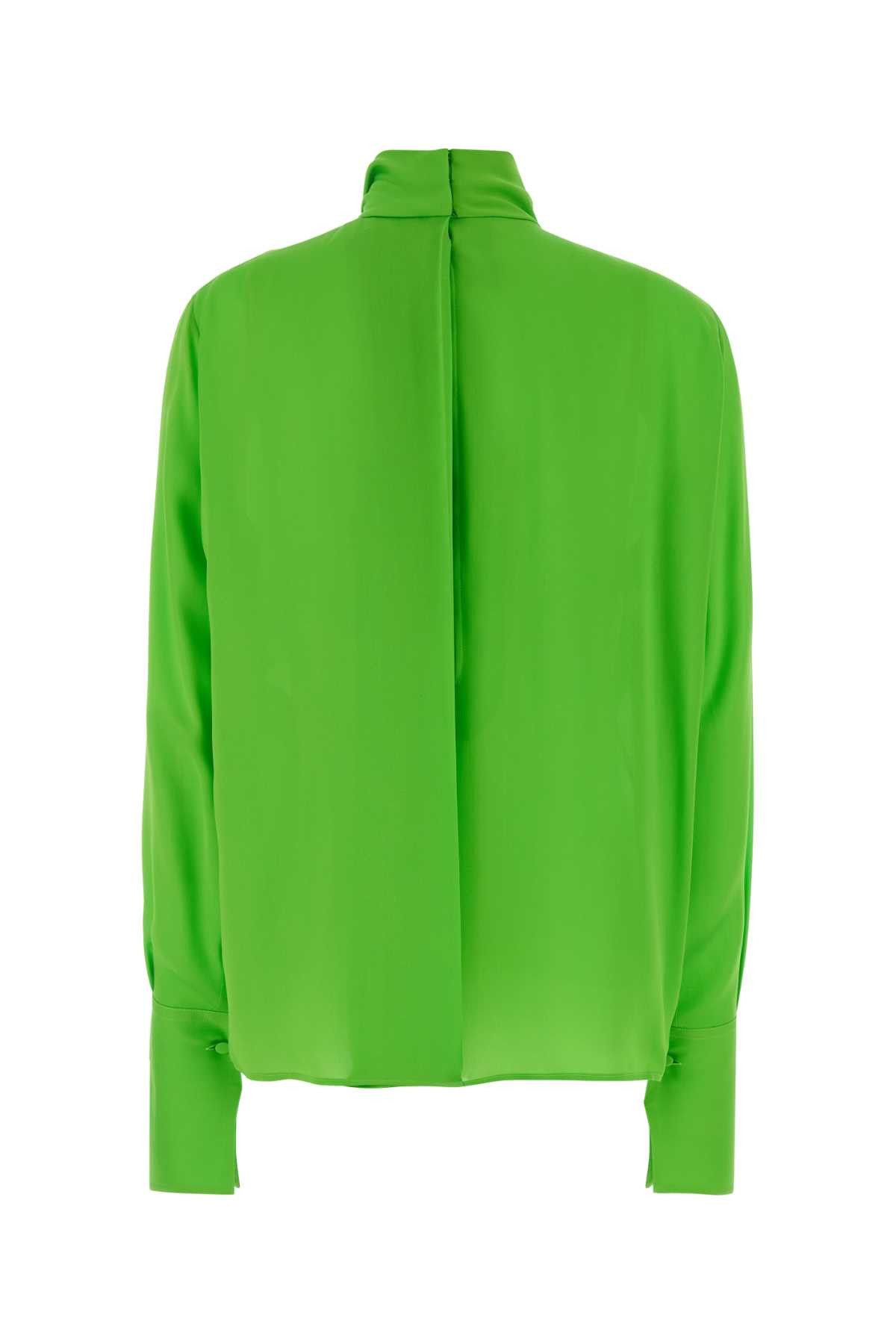 Tom Ford Fluo Green Georgette Blouse Size S / US 4 / IT 40 - 2 Thumbnail