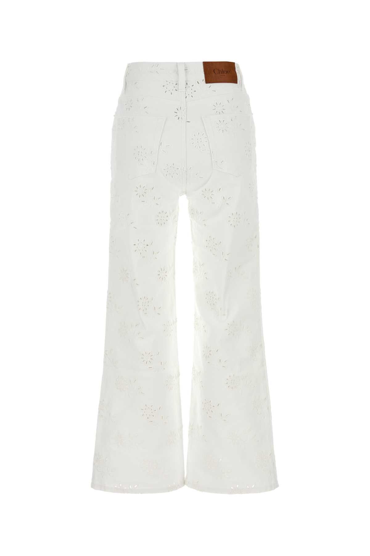 Chloe White Denim Jeans Size 30" / US 8 / IT 44 - 2 Thumbnail