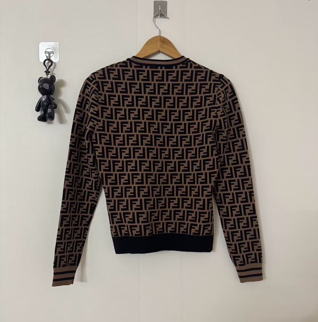 Fendi Fendi Brown Monogram Long Sleeve Sweater Size M / US 6-8 / IT 42-44 - 2 Thumbnail