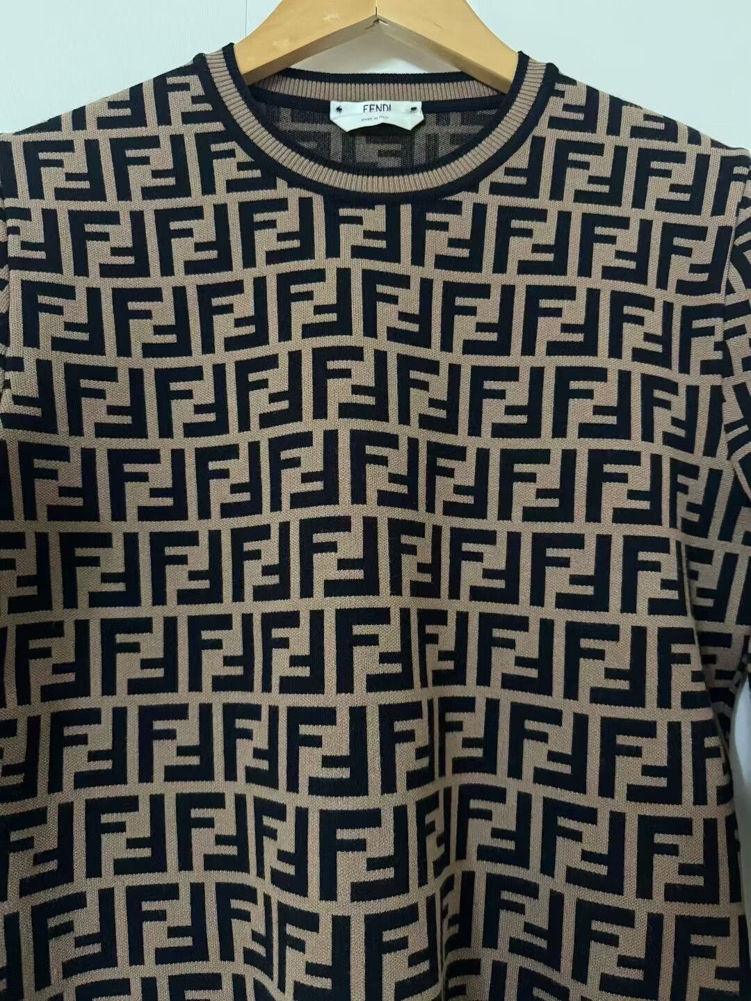 Fendi Fendi Brown Monogram Long Sleeve Sweater Size M / US 6-8 / IT 42-44 - 3 Thumbnail