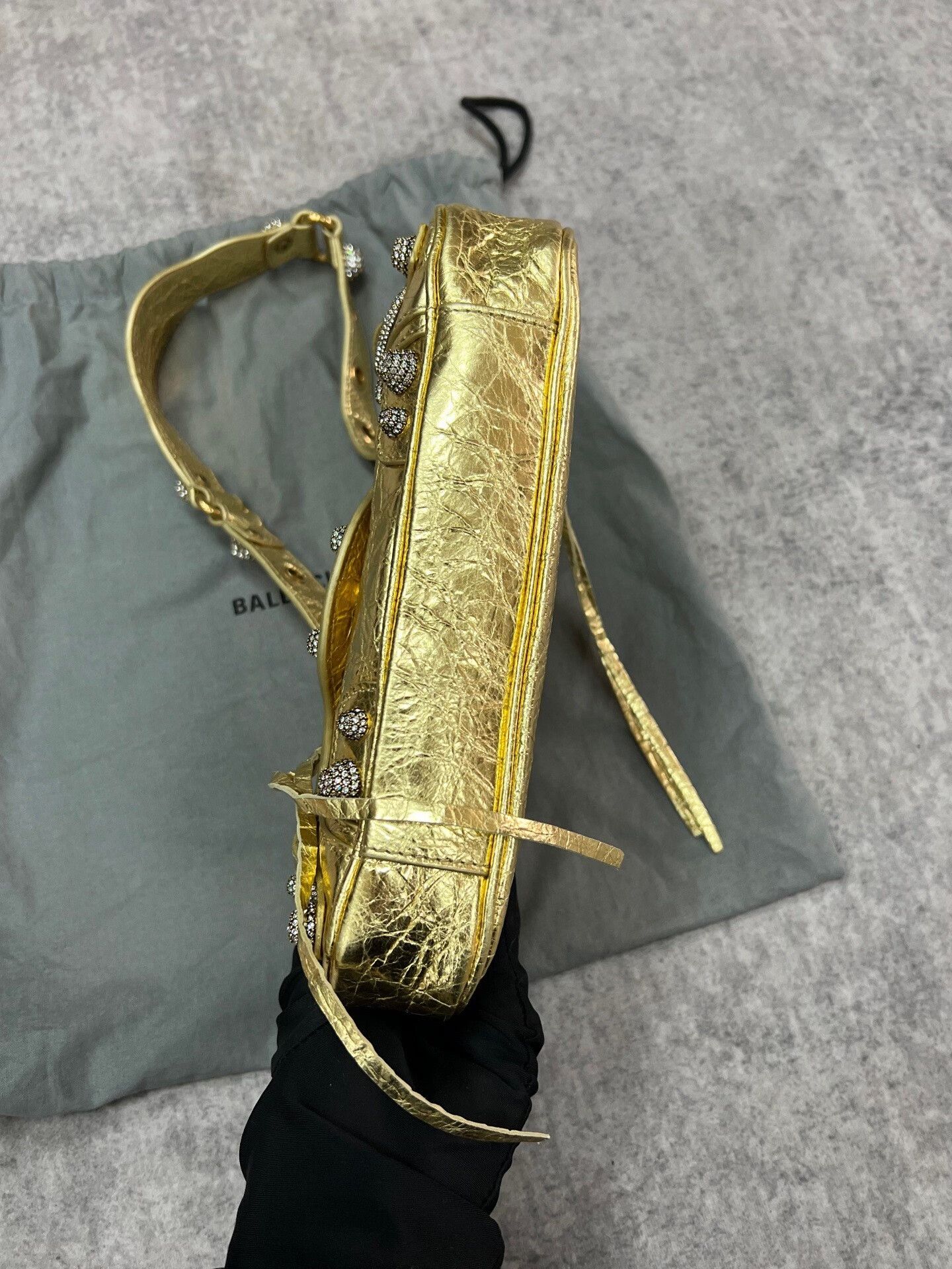 Balenciaga Balenciaga Gold Crystals Lecagole Bag Size ONE SIZE - 3 Thumbnail