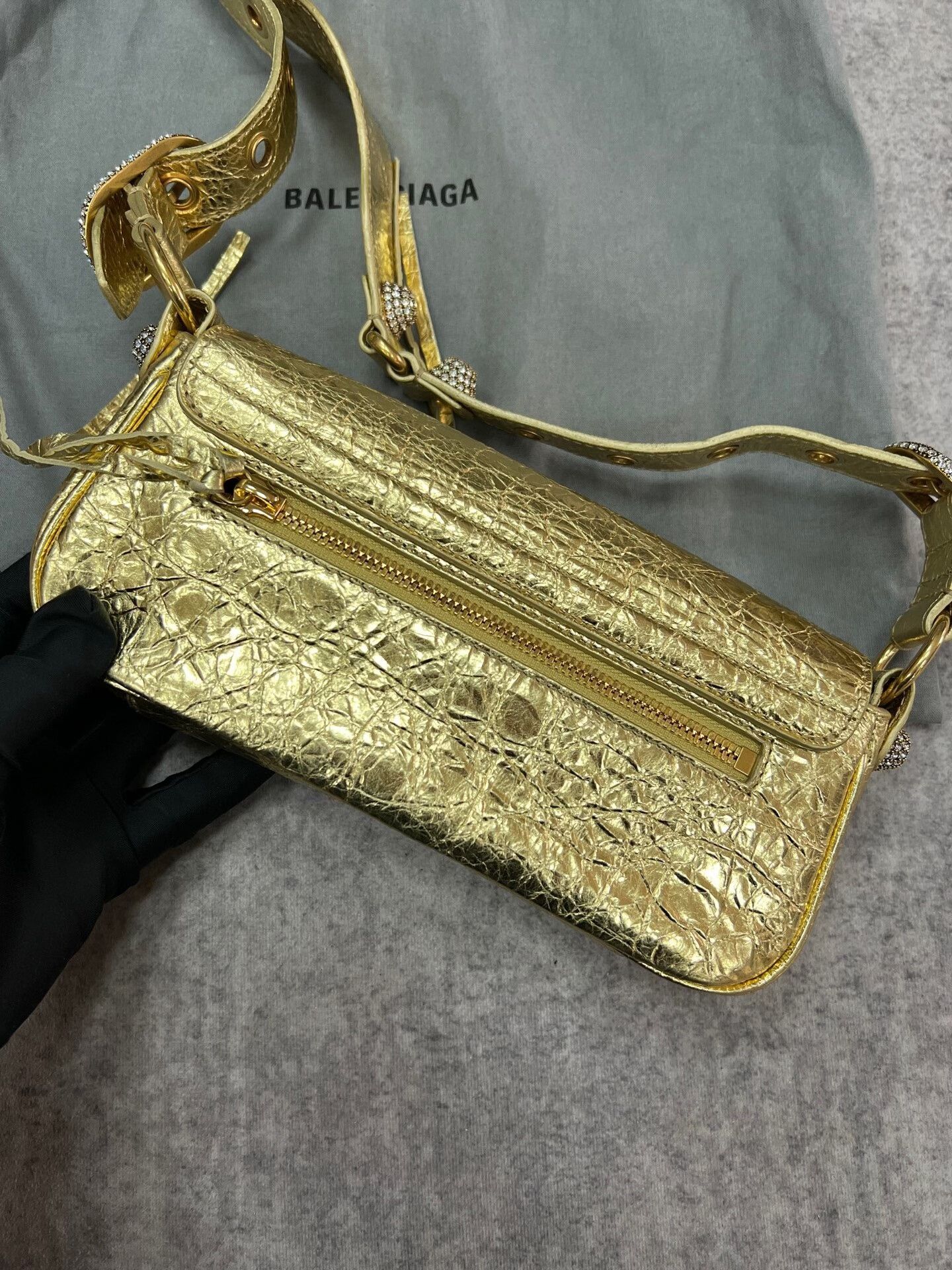 Balenciaga Balenciaga Gold Crystals Lecagole Bag Size ONE SIZE - 4 Thumbnail