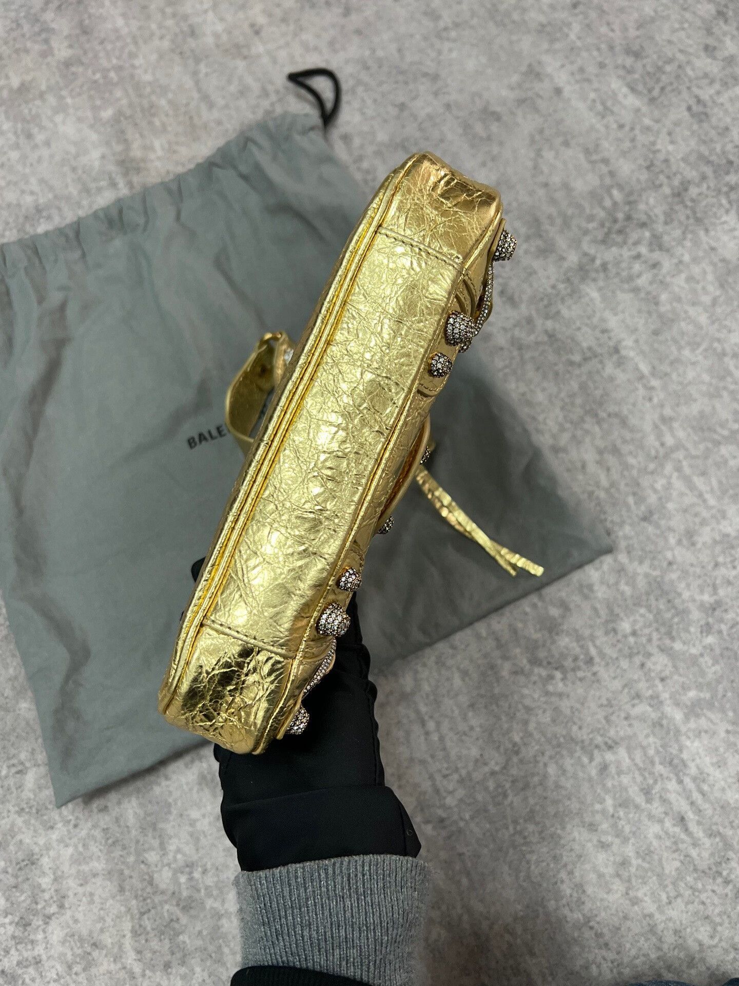 Balenciaga Balenciaga Gold Crystals Lecagole Bag Size ONE SIZE - 5 Thumbnail