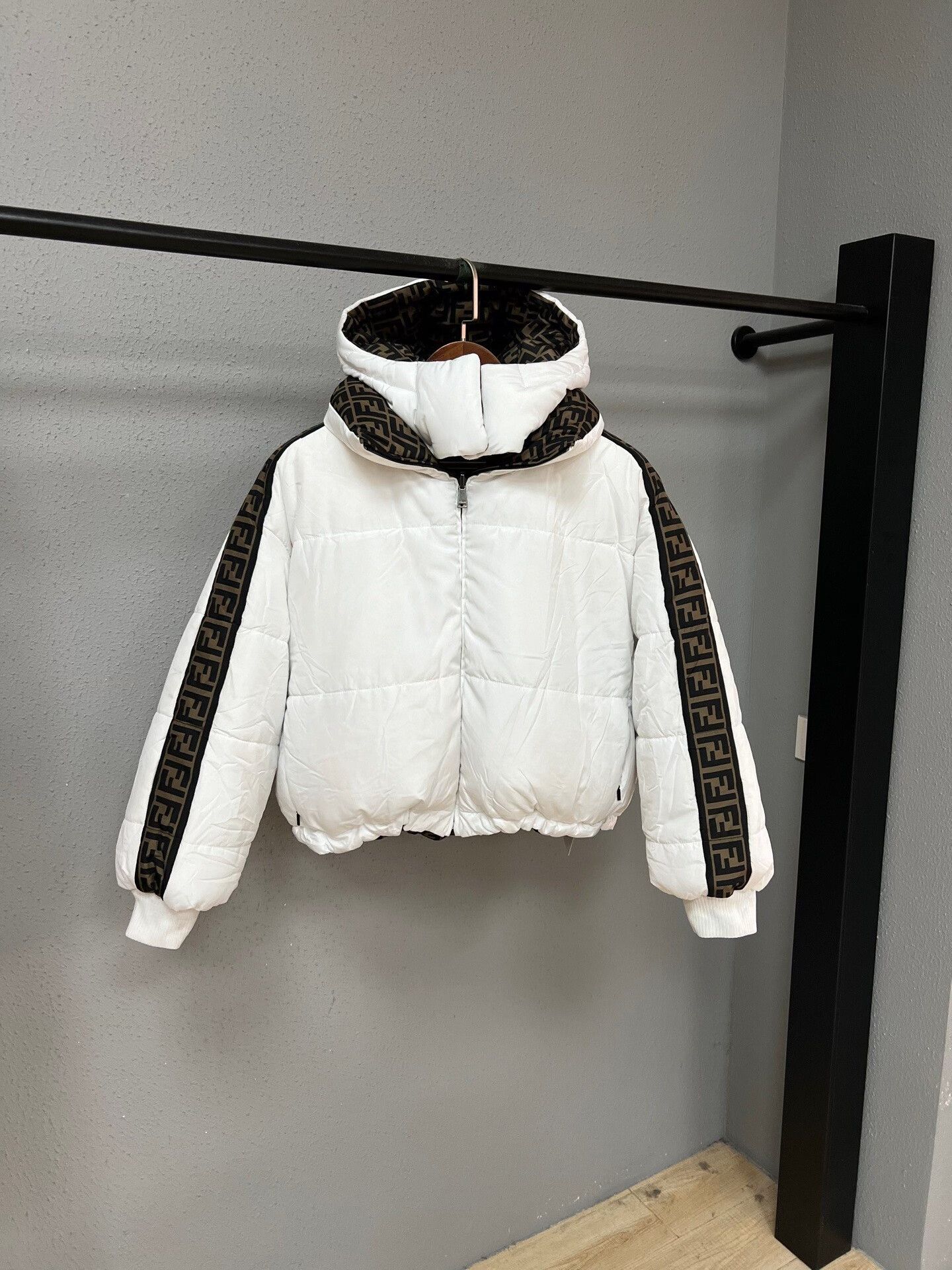 Fendi Fendi Reversible Printed Brown Down Jacket Size M / US 6-8 / IT 42-44 - 3 Thumbnail