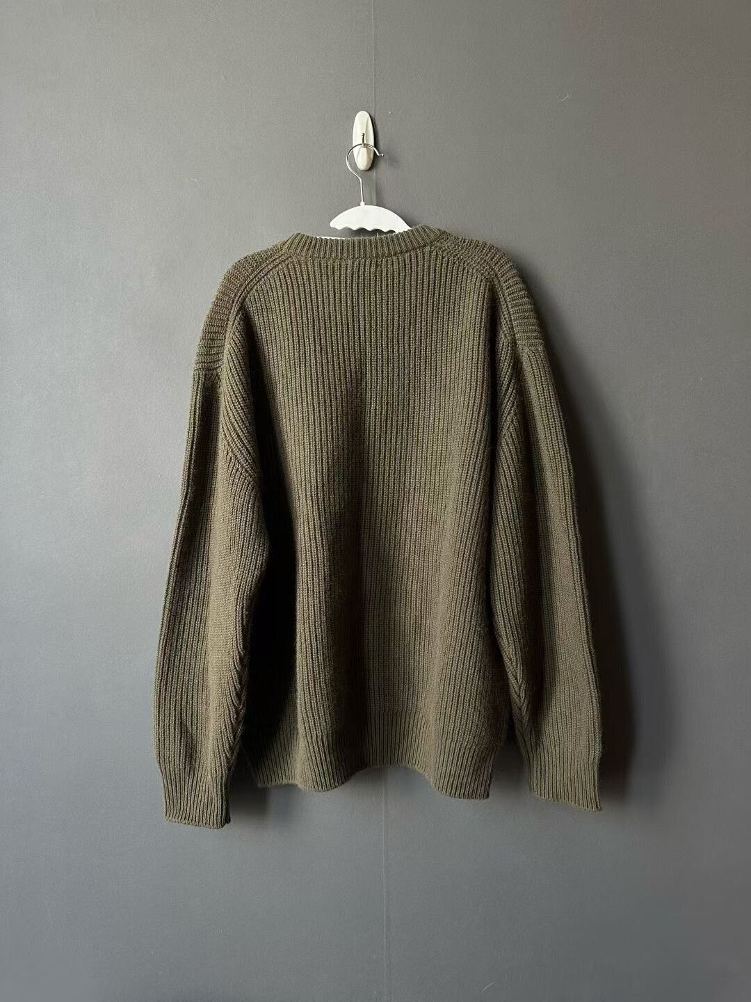 Celine celine khaki green thick sweater Size S / US 4 / IT 40 - 2 Thumbnail