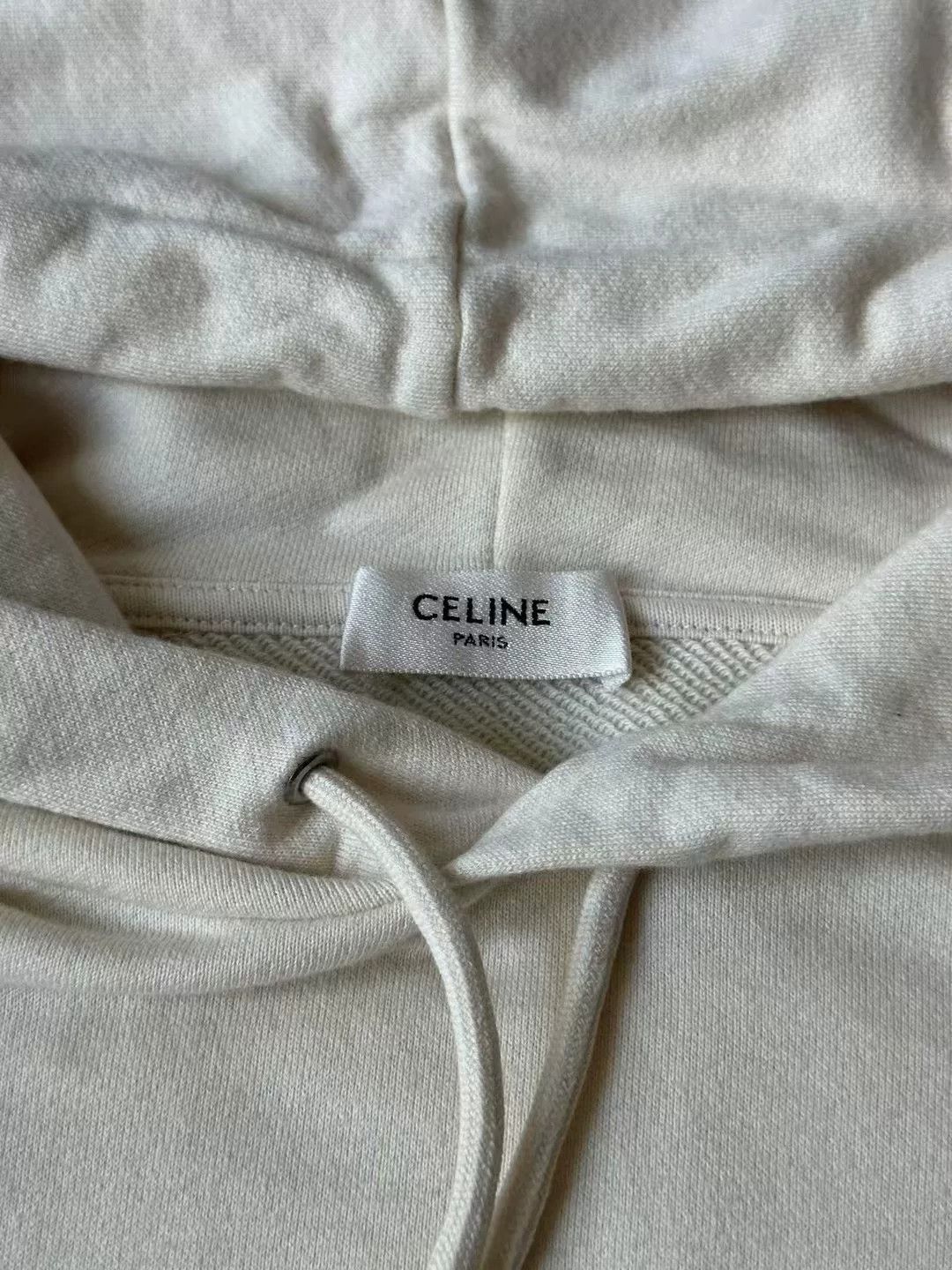 Celine celine beige logo hoodie Size US M / EU 48-50 / 2 - 2 Thumbnail