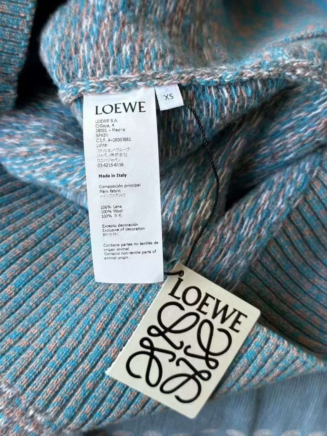 Loewe loewe light blue knitted wool cardigan Size XS / US 0-2 / IT 36-38 - 5 Thumbnail