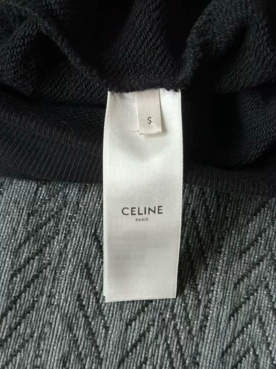 Celine celine black logo hoodie sweatshirt Size S / US 4 / IT 40 - 3 Thumbnail