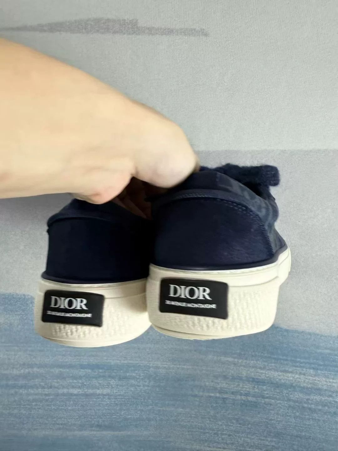 Dior dior x denim tears blue printed sneakers Size US 8.5 / EU 41-42 - 4 Thumbnail