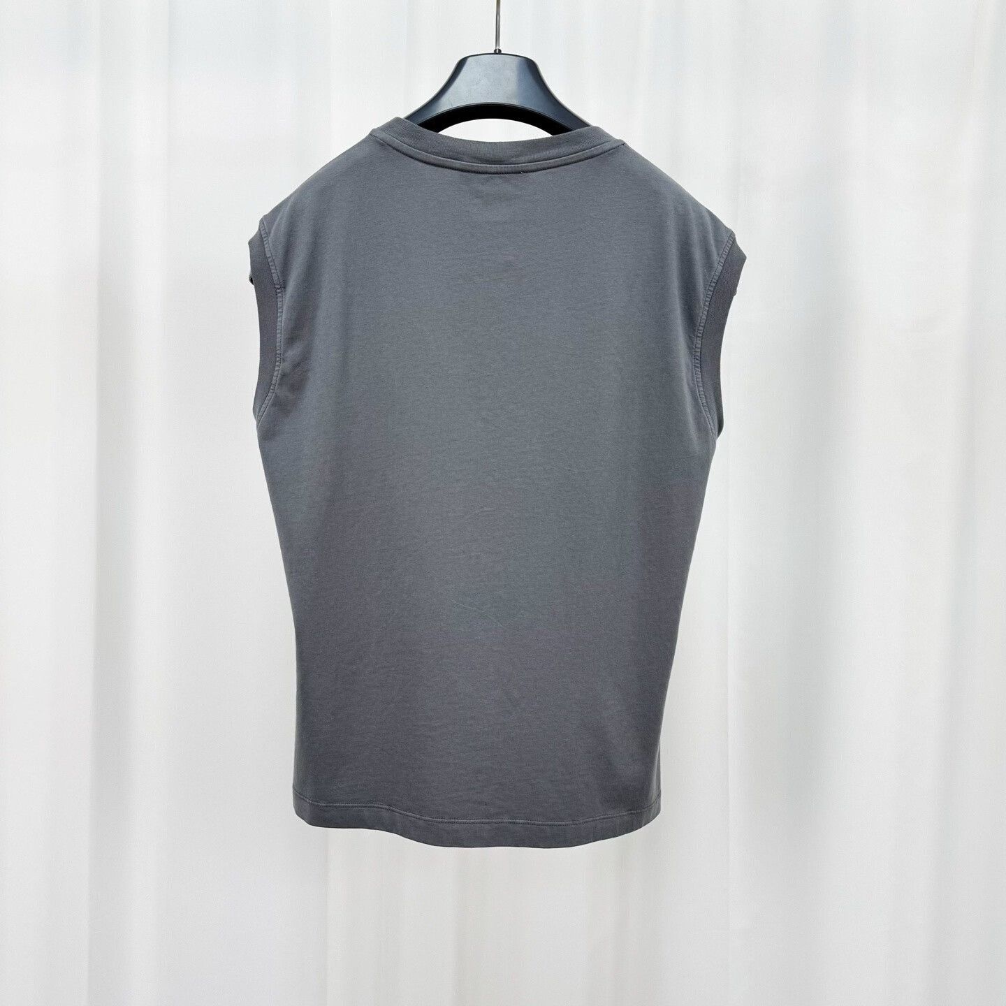 Miu Miu Miu Miu Gray Embroidered Letter Sleeveless Top Size XS / US 0-2 / IT 36-38 - 2 Thumbnail