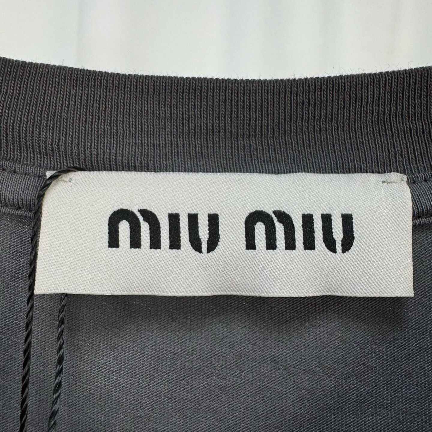 Miu Miu Miu Miu Gray Embroidered Letter Sleeveless Top Size XS / US 0-2 / IT 36-38 - 5 Thumbnail
