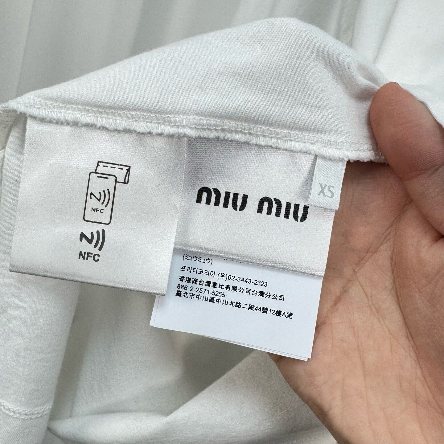 Miu Miu Miu Miu Long Sleeve White Embroidered Top Size XS / US 0-2 / IT 36-38 - 6 Thumbnail