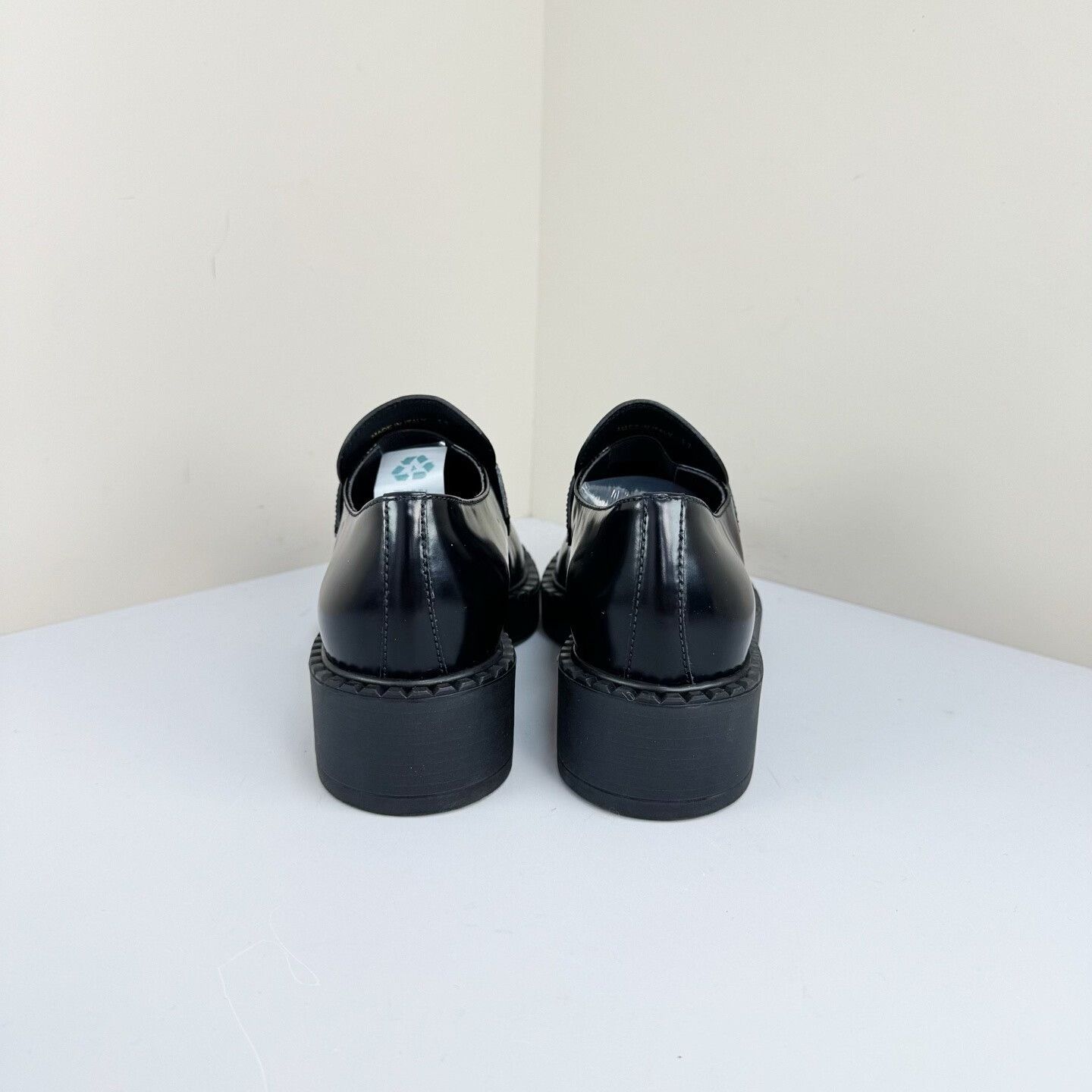 Prada prada black loafer shoes with triangle logo Size US 6 / IT 36 - 3 Thumbnail