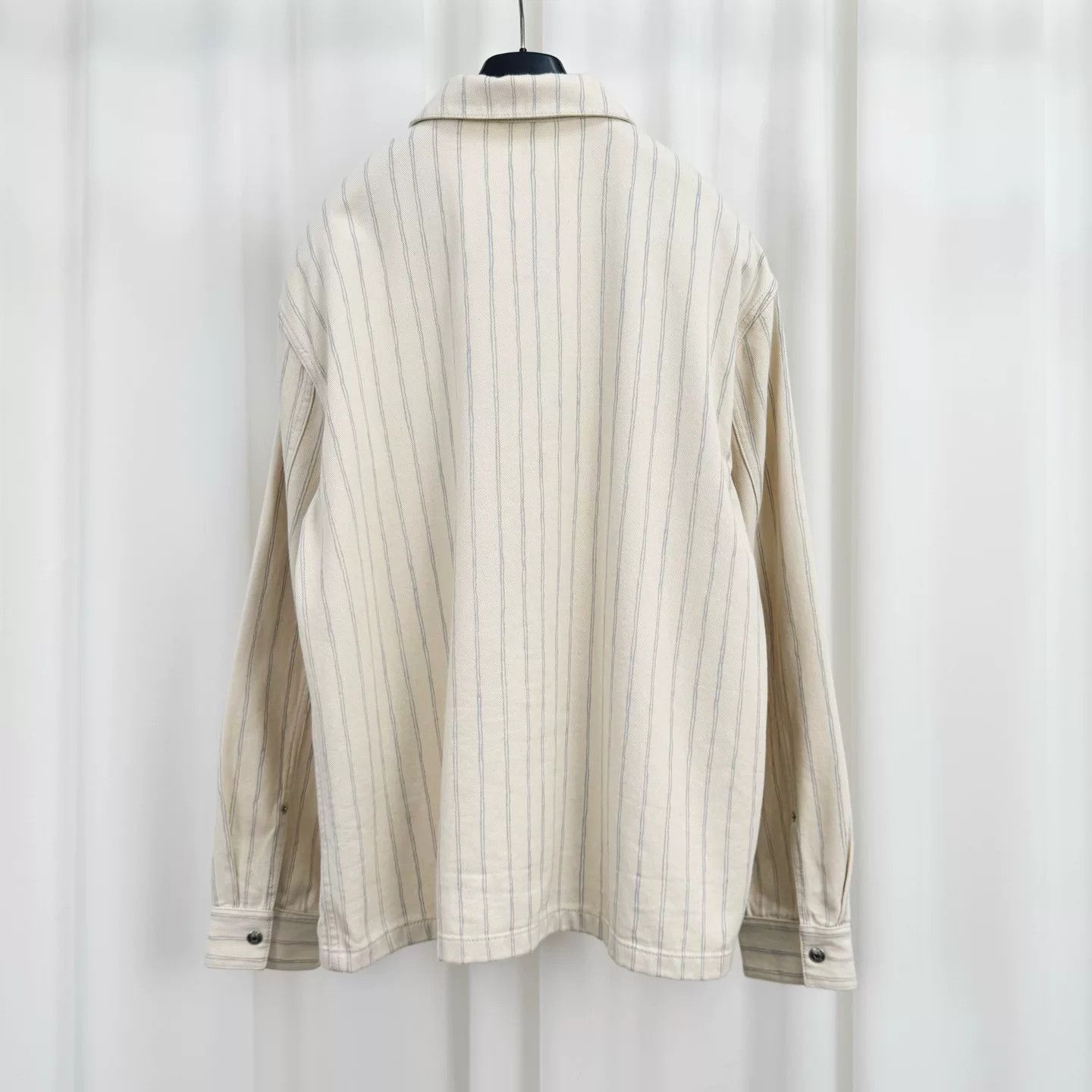 Dior dior striped denim jacket in off-white Size US L / EU 52-54 / 3 - 2 Thumbnail