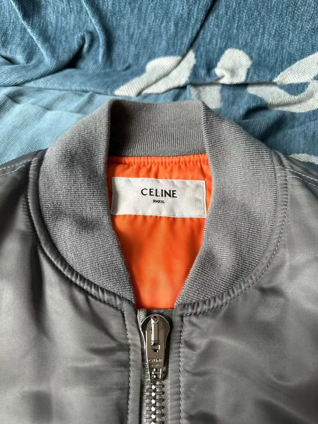 Celine celine logo bomber jacket with flight design Size US L / EU 52-54 / 3 - 3 Thumbnail