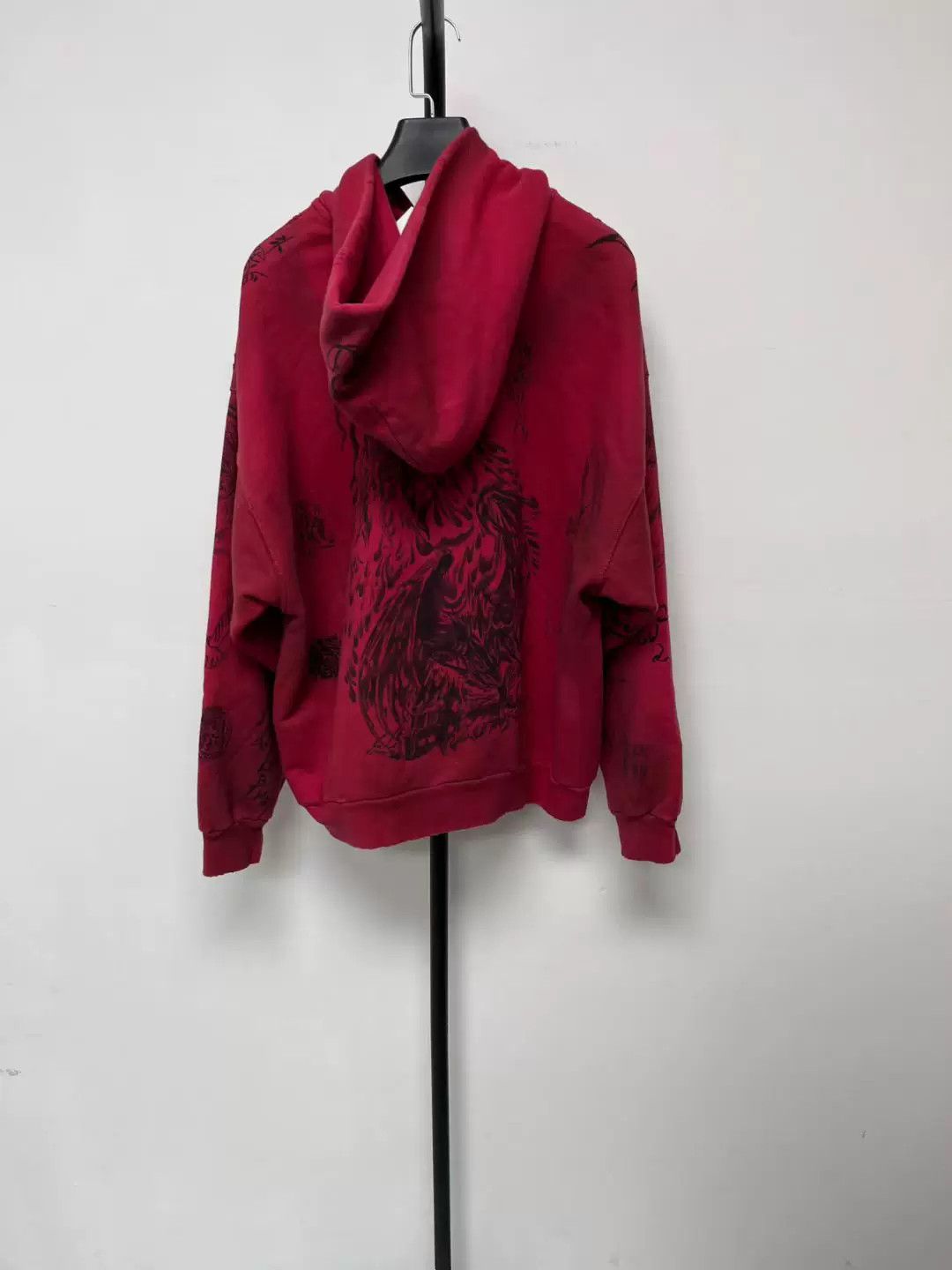 Balenciaga red patterned long sleeve zip hoodie jacket Size US S / EU 44-46 / 1 - 3 Thumbnail