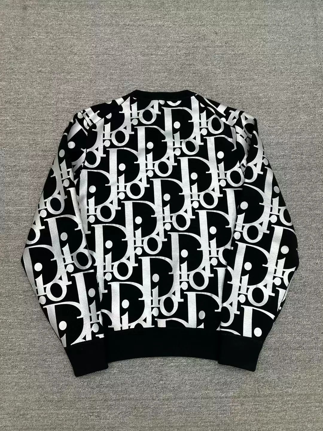 Dior dior printed wool sweatshirt in black Size US L / EU 52-54 / 3 - 3 Thumbnail