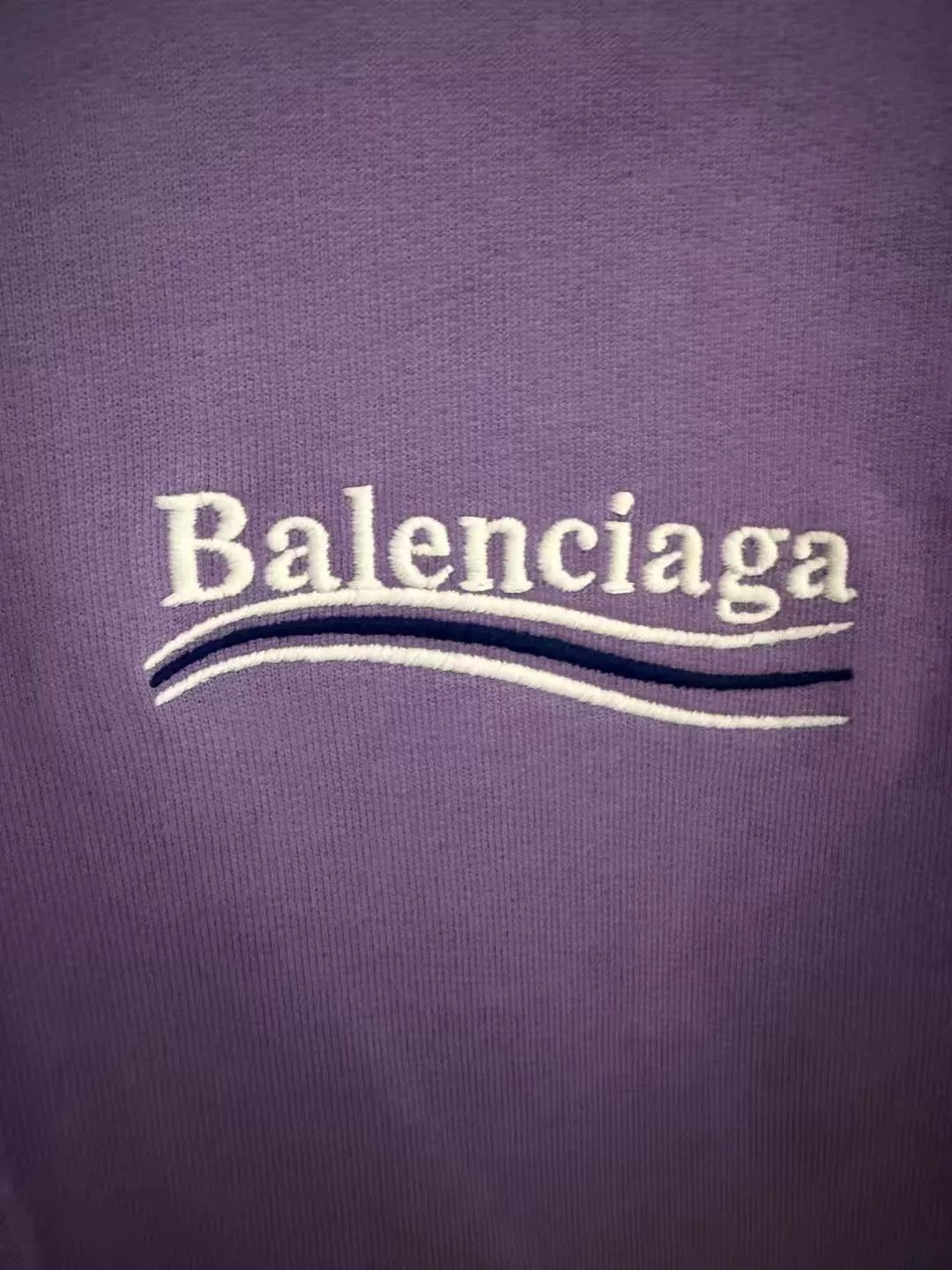 Balenciaga balenciaga purple logo embroidered sweatshirt xs Size US XS / EU 42 / 0 - 2 Thumbnail