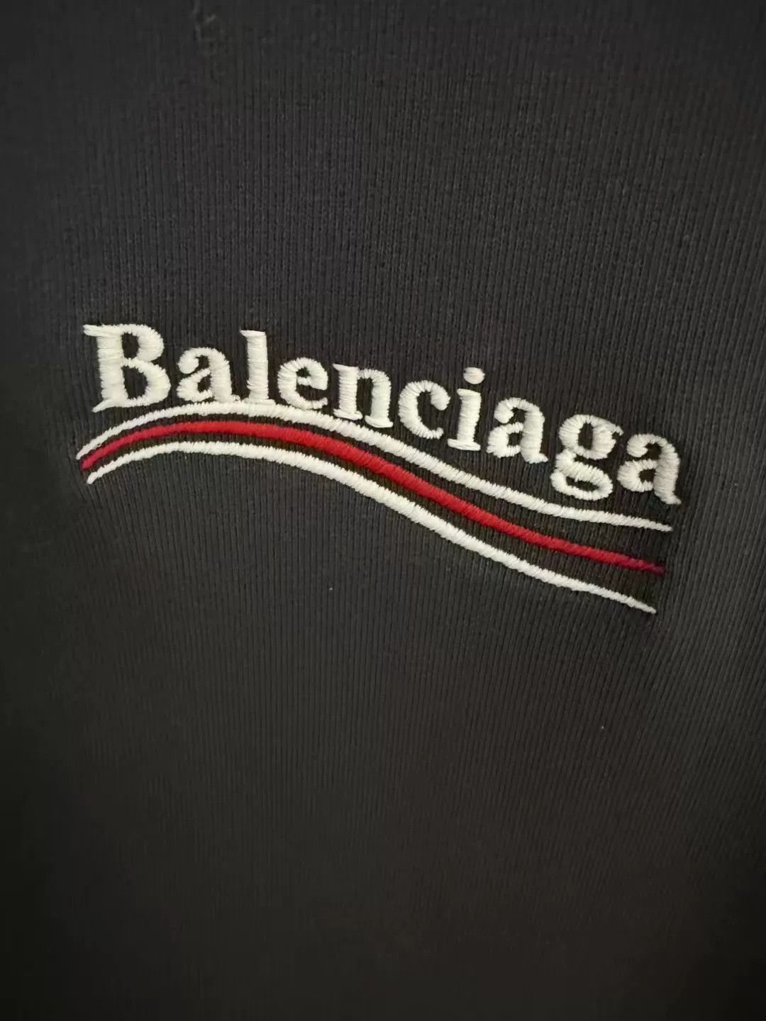 Balenciaga gray balenciaga logo embroidered hoodie Size US M / EU 48-50 / 2 - 2 Thumbnail