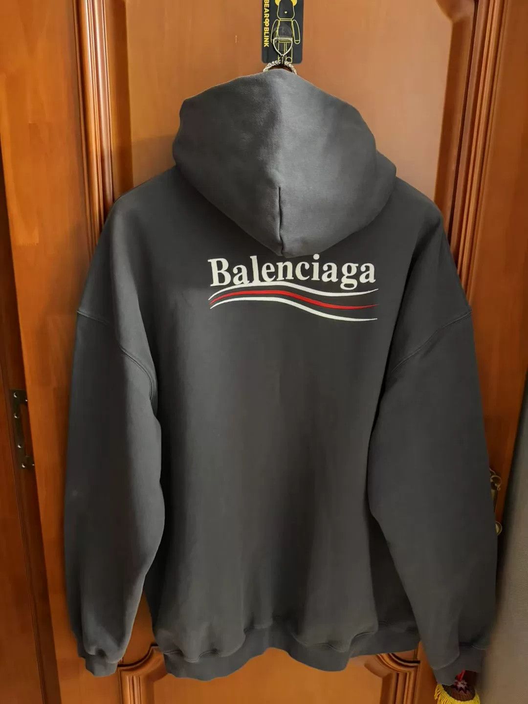 Balenciaga gray balenciaga logo embroidered hoodie Size US M / EU 48-50 / 2 - 3 Thumbnail