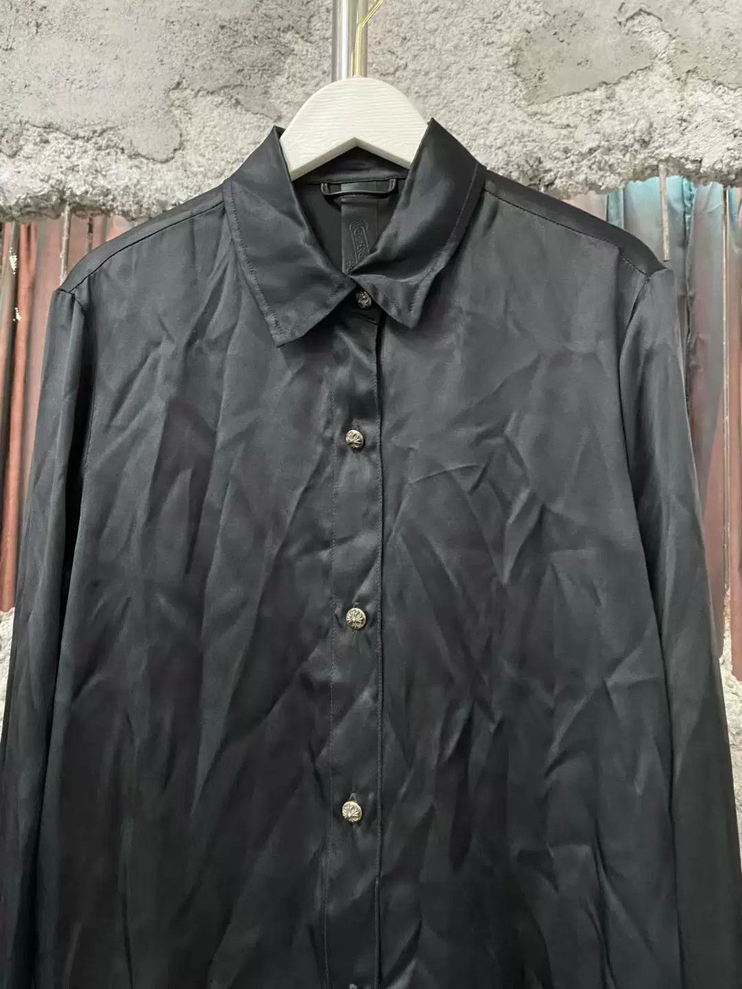 Chrome Hearts black silk shirt by Chrome Hearts Size US XS / EU 42 / 0 - 3 Thumbnail