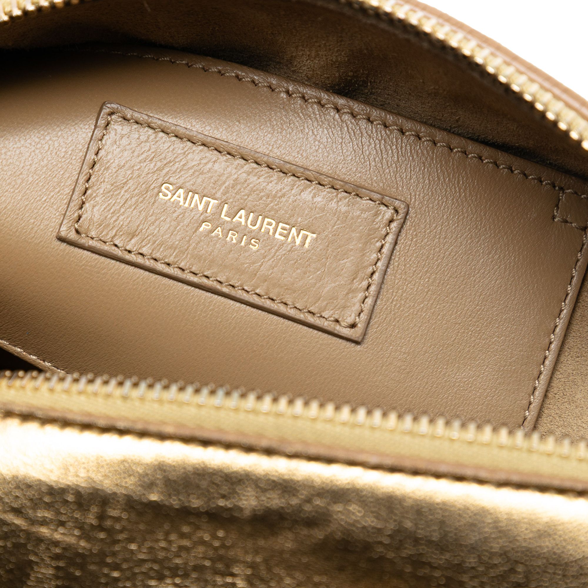Yves Saint Laurent Yves Saint Laurent Baby Metallic Leather Classic Duffle Satchel Size ONE SIZE - 5 Thumbnail