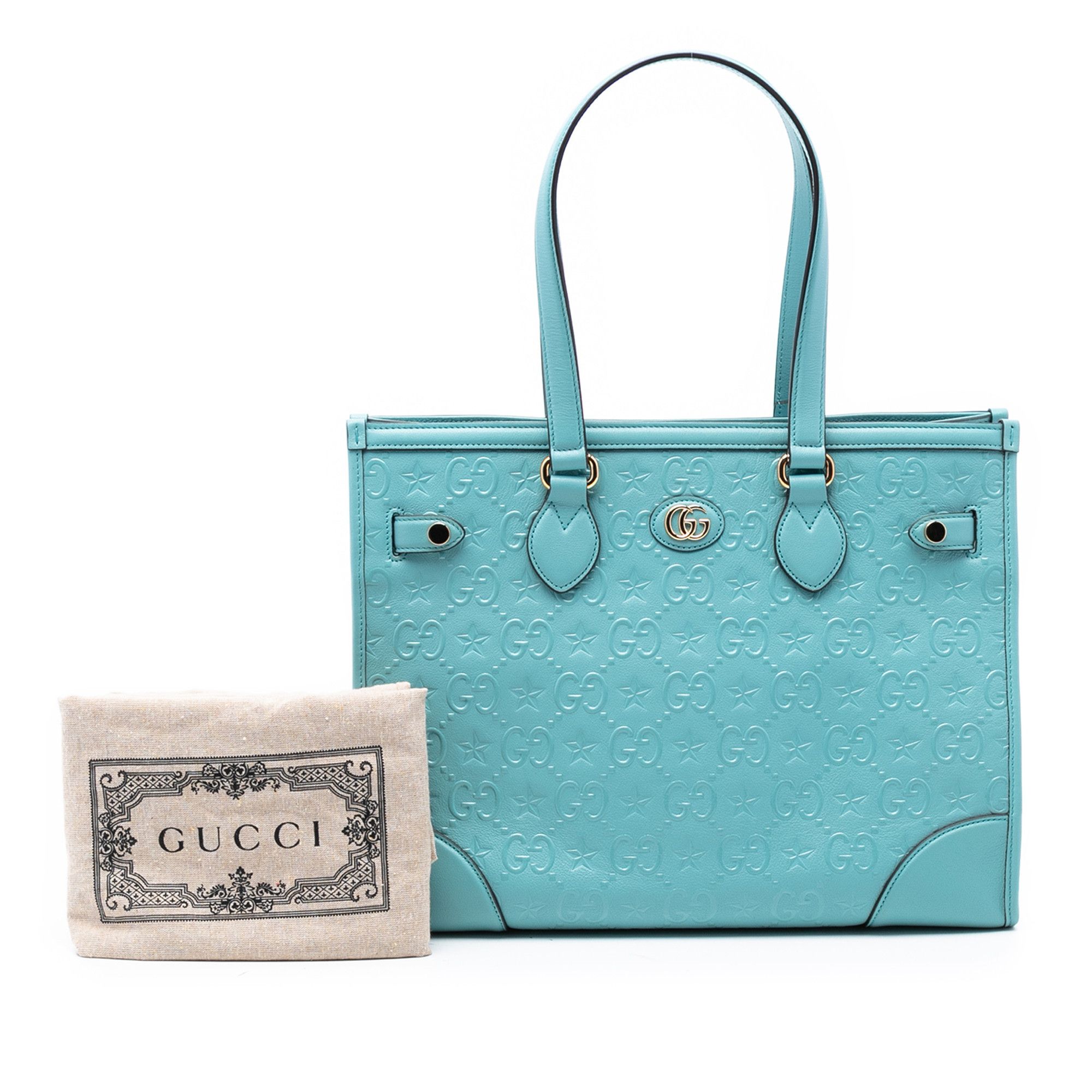 Gucci Gucci GG Star Embossed Leather Tote Size ONE SIZE - 8 Thumbnail